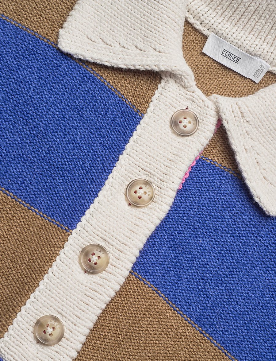 Closed - SLEEVELESS POLO KNITS ECRU - stickade västar - ecru - 5