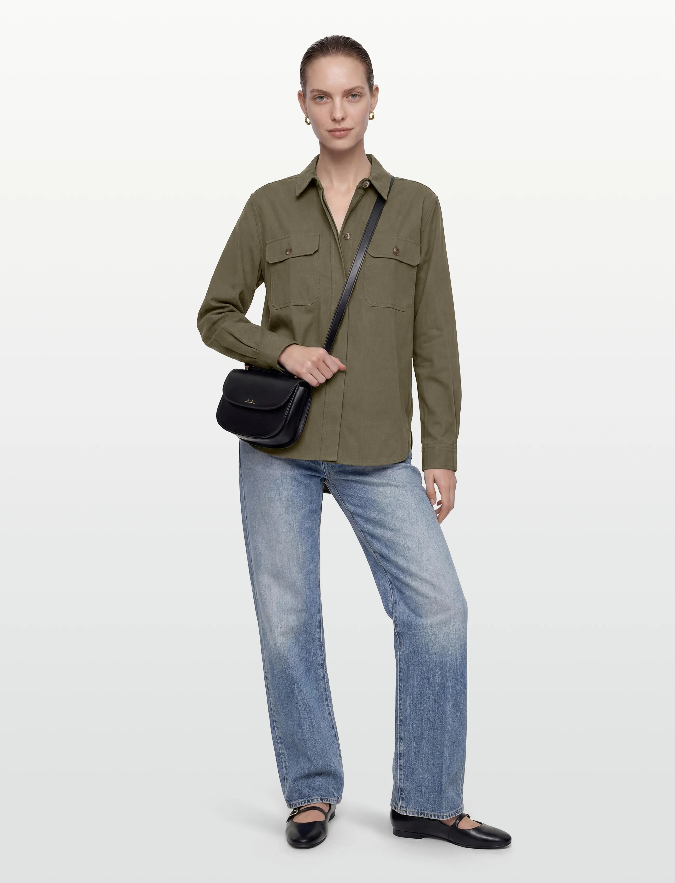 Closed WOMEN KALLY DRIED BASIL - Blusen & Hemden - DRIED BASIL / khaki/green
