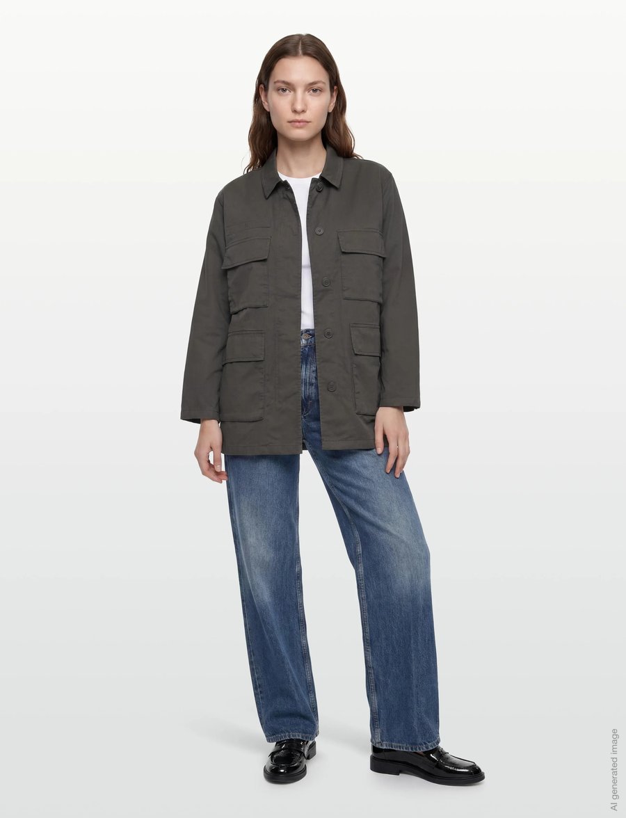 Closed - WOMEN FIELD JACKET DARK NICKEL - vestes utilitaires - dark nickel - 0