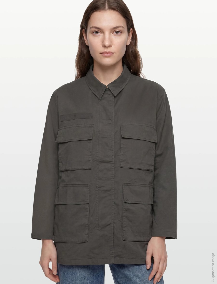 Closed - WOMEN FIELD JACKET DARK NICKEL - vestes utilitaires - dark nickel - 3