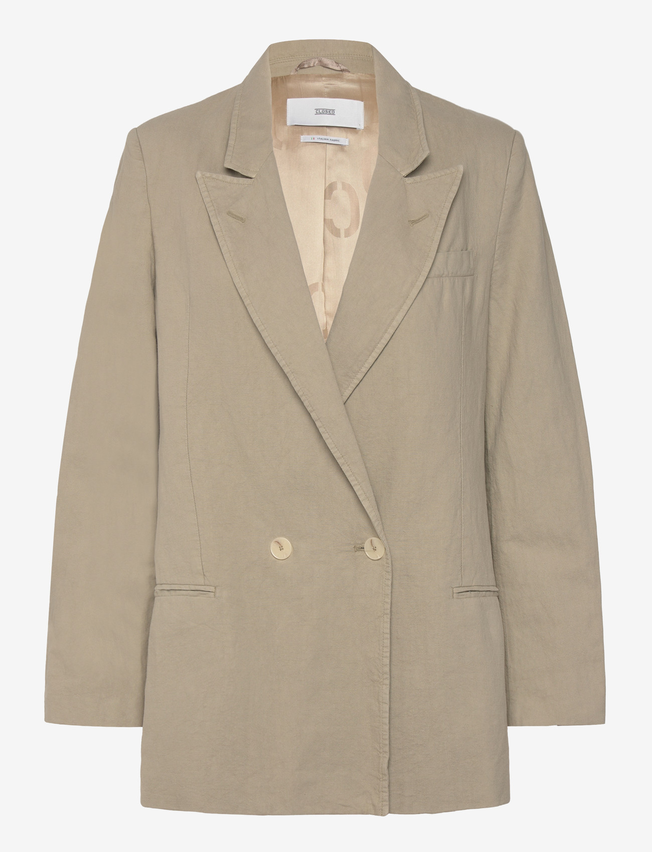 Closed - KAYCEE JACKET LIGHT MOSS GREEN - dubbelknäppta kavajer - light moss green - 0