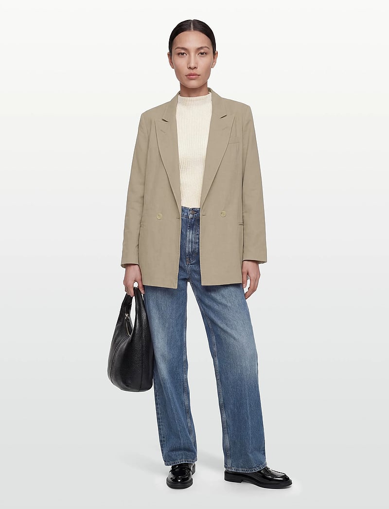 Closed - KAYCEE JACKET LIGHT MOSS GREEN - zweireihige blazer - light moss green - 0