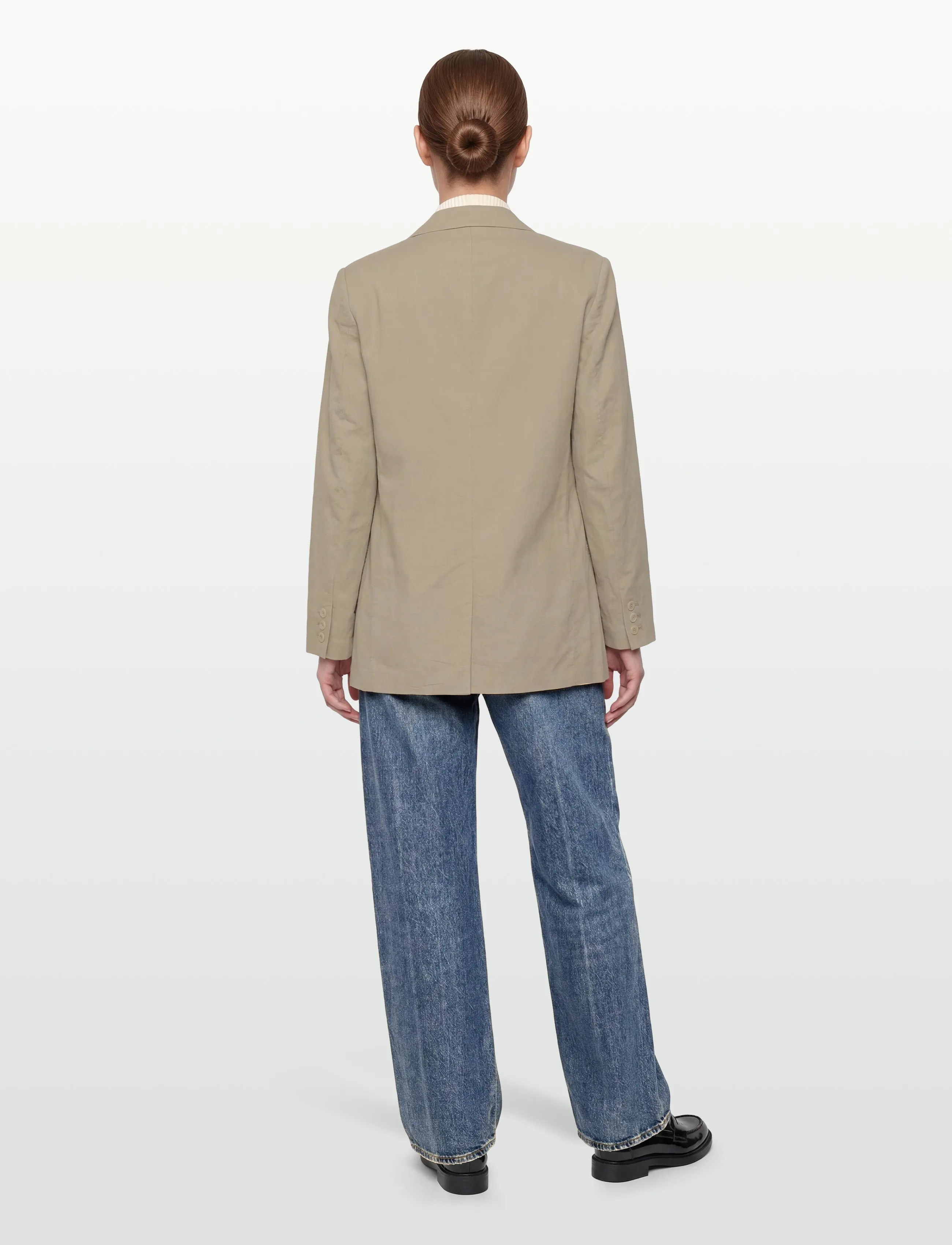 Closed - KAYCEE JACKET LIGHT MOSS GREEN - dobbeltradede blazere - light moss green - 4