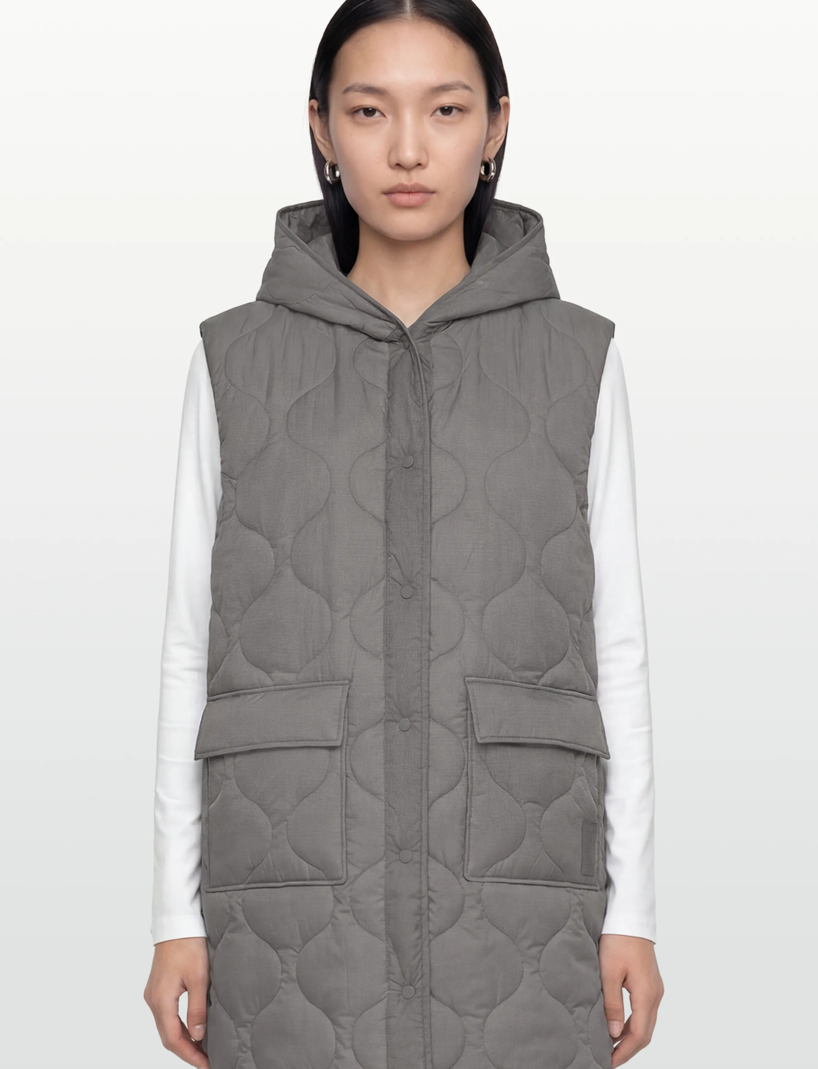 Closed - LONG VEST DARK SHADOW - overtøj - dark shadow - 3