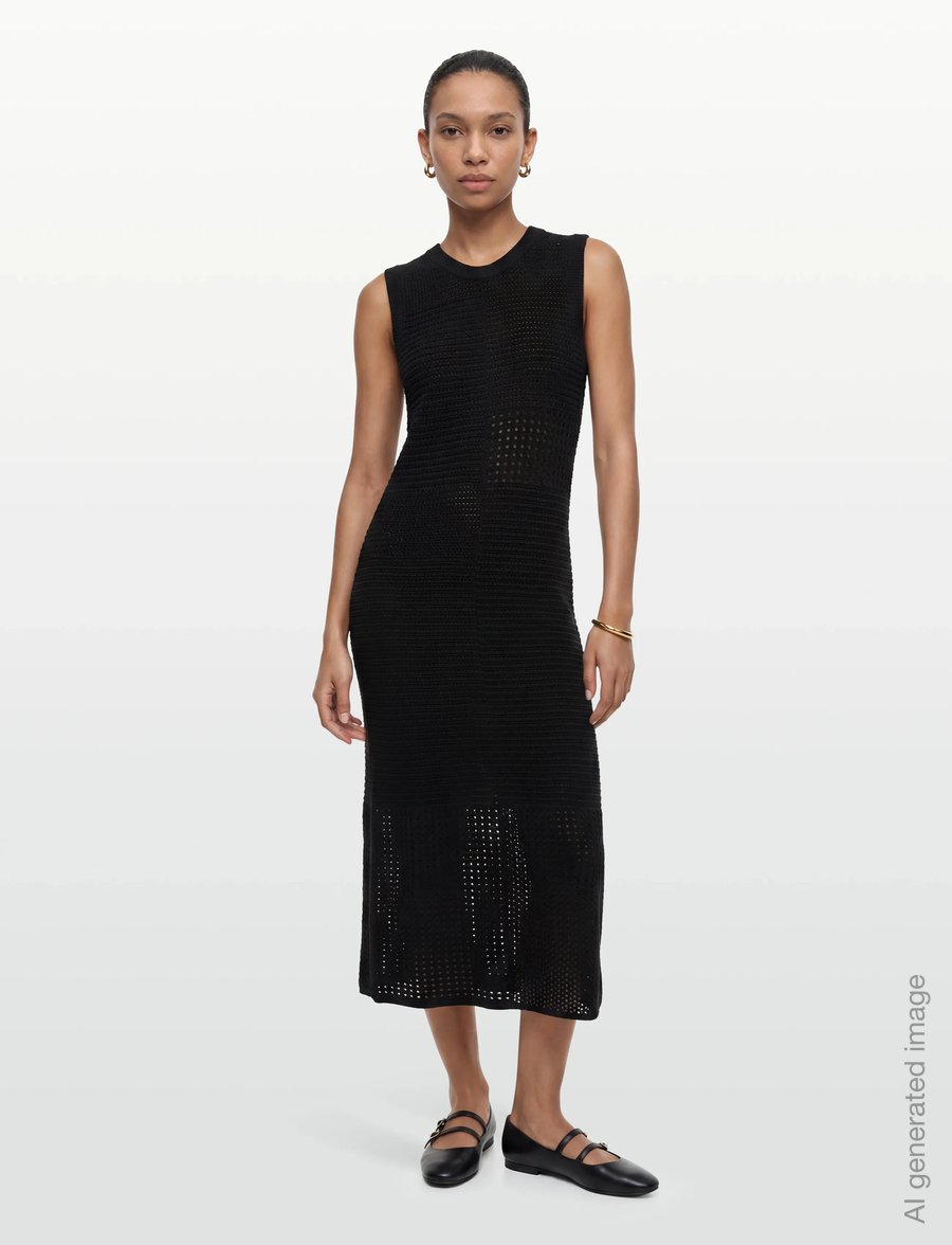Closed - CREW SLEEVELESS DRESSES BLACK - kootud kleidid - black - 0