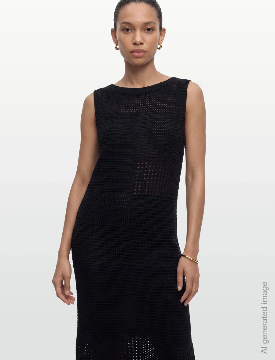 Closed - CREW SLEEVELESS DRESSES BLACK - kootud kleidid - black - 5