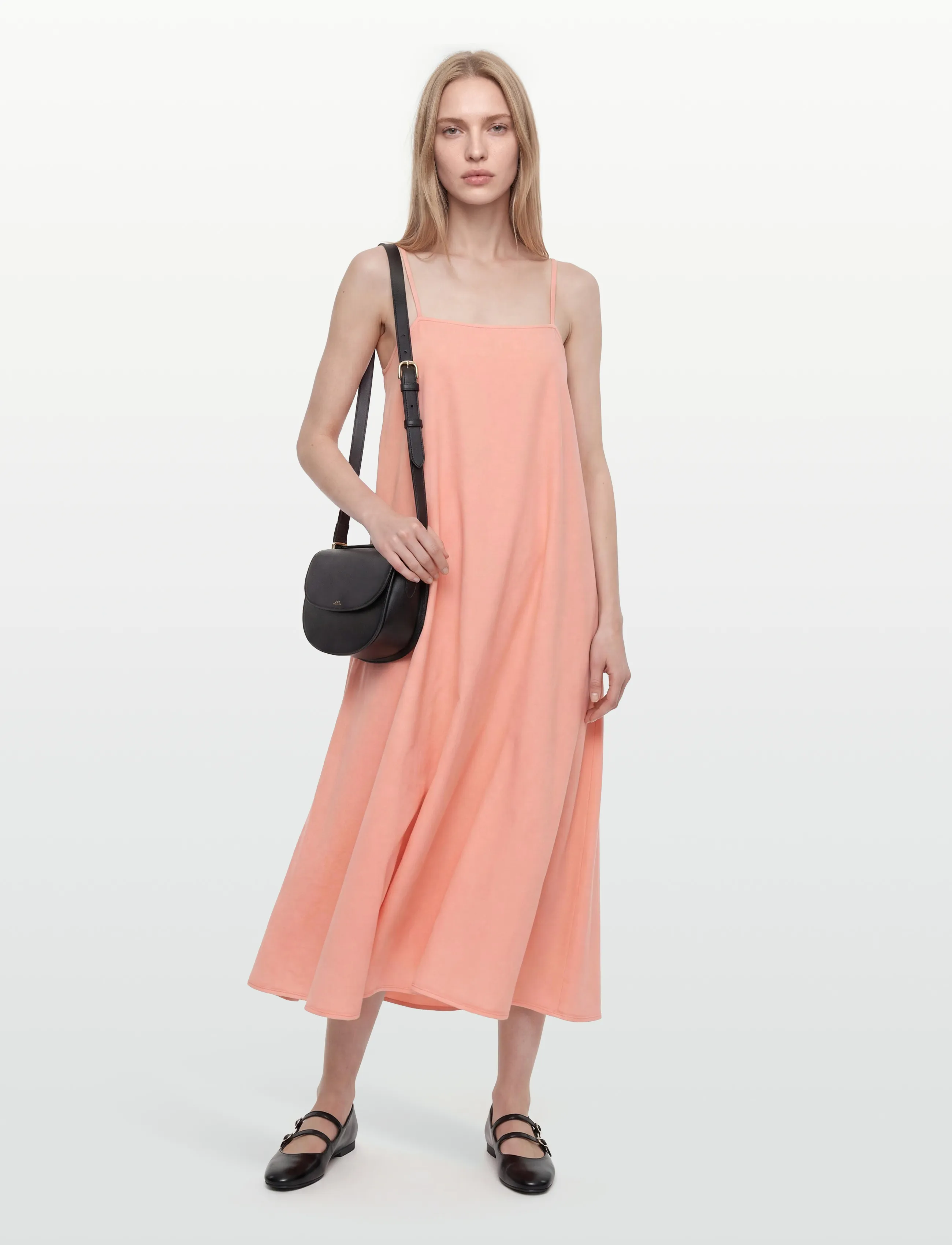 Closed WOMEN STRAP DENIM DRESS WILD ROSE - Kleidung - WILD ROSE / coral