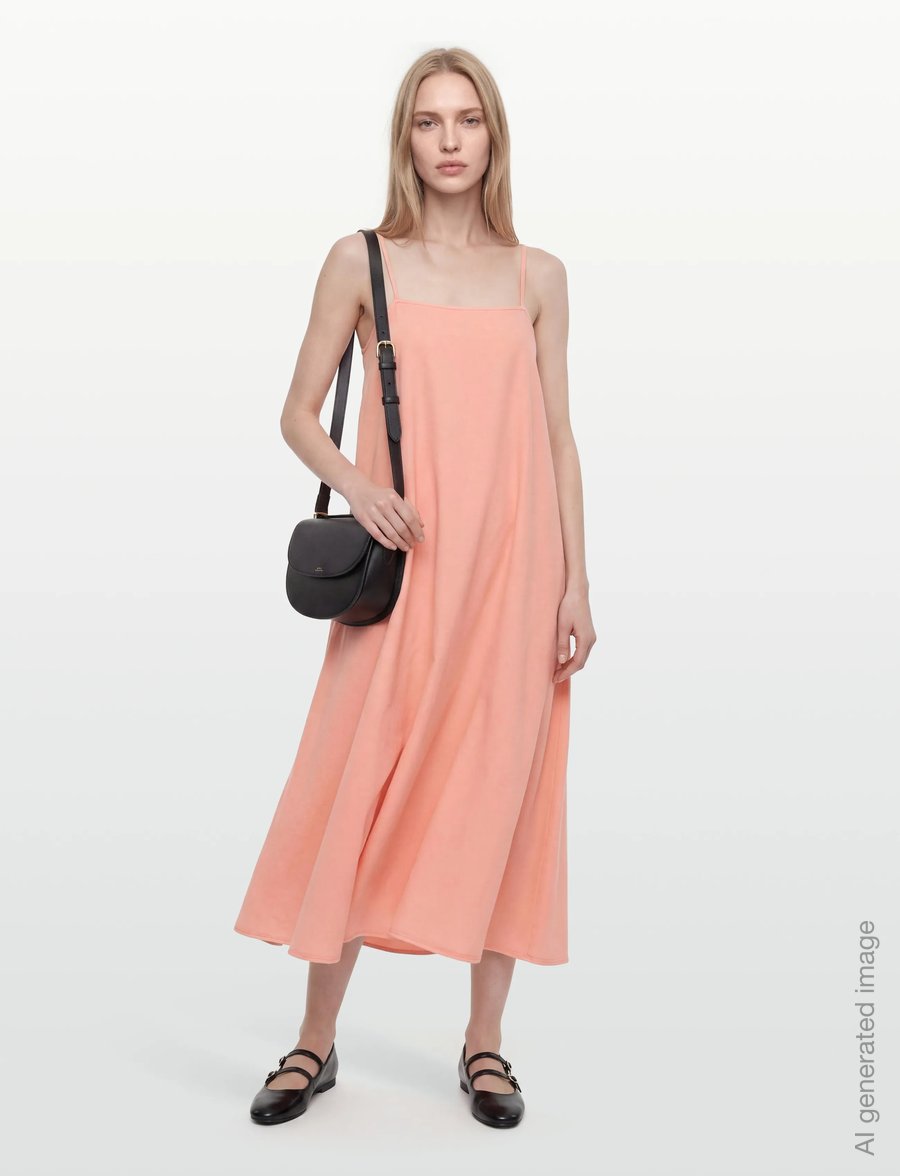 Closed - WOMEN STRAP DENIM DRESS WILD ROSE - slip dresses - wild rose - 0