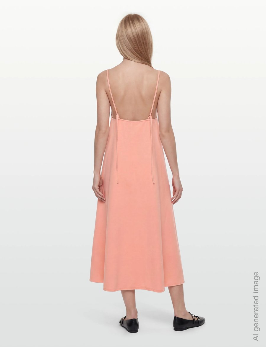 Closed - WOMEN STRAP DENIM DRESS WILD ROSE - slip dresses - wild rose - 4