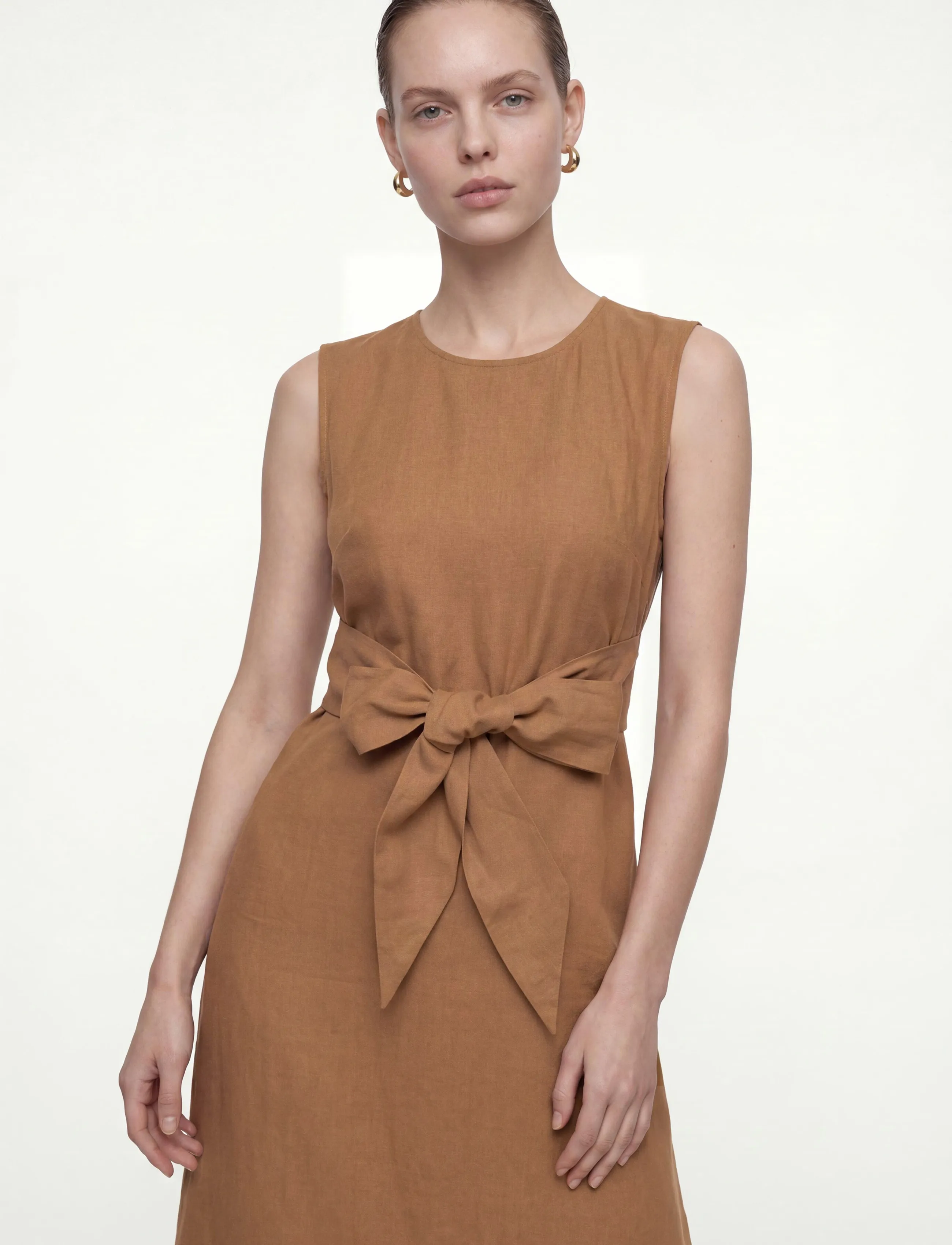 Closed - WAISTED BELT DRESSES NUTMEG - maxi dresses - nutmeg - 3