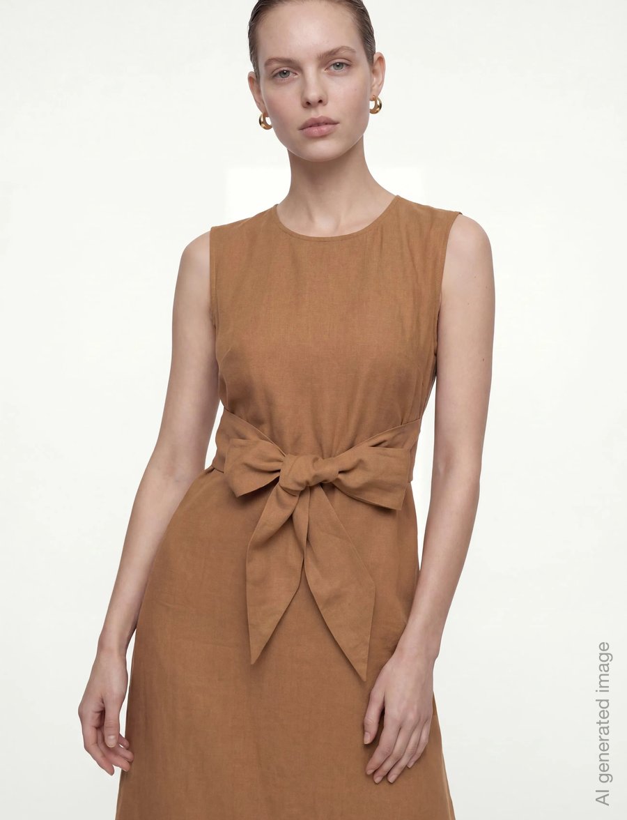 Closed - WAISTED BELT DRESSES NUTMEG - maxi dresses - nutmeg - 3