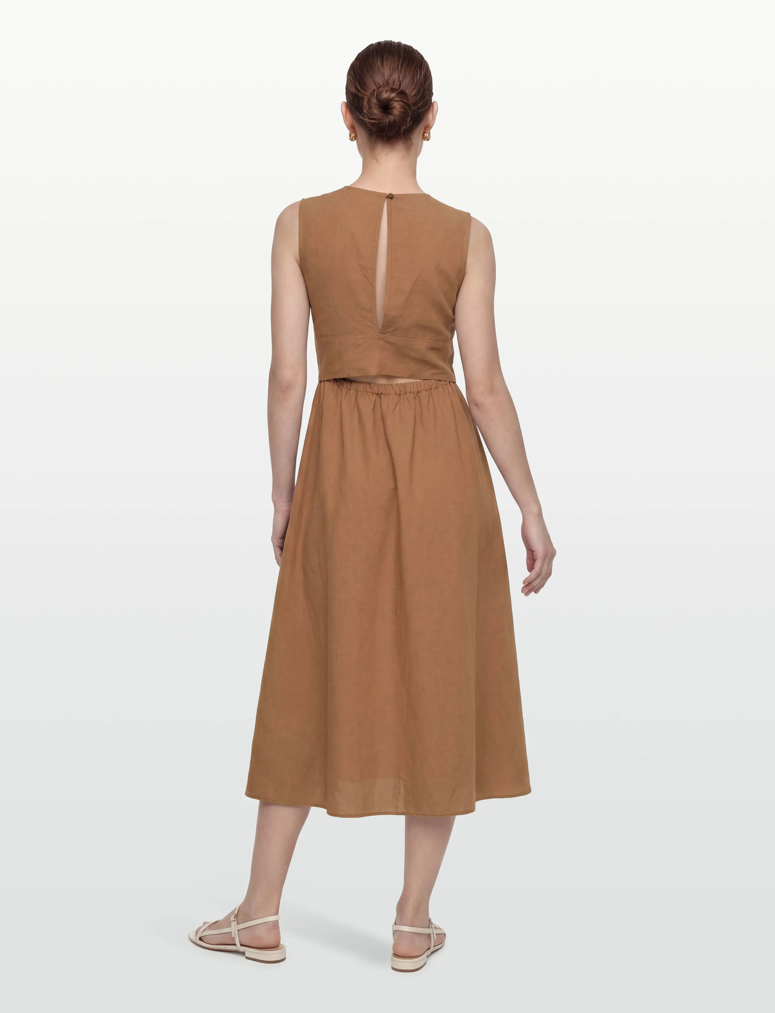Closed - WAISTED BELT DRESSES NUTMEG - maxi dresses - nutmeg - 4