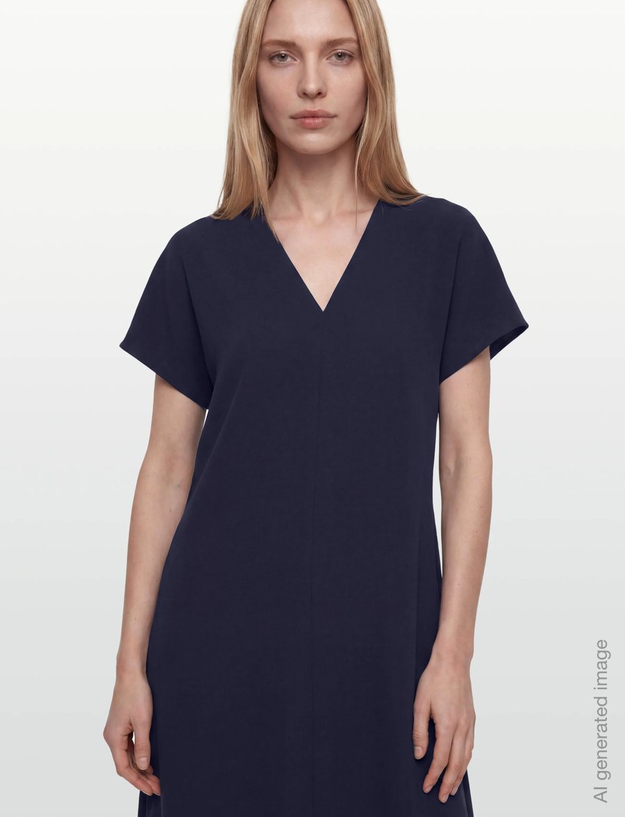 Closed - STYLE NAME FLUIDE DRESS DRESSES DARK NIGHT - midi dresses - dark night - 3