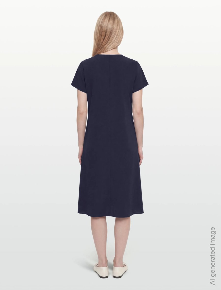 Closed - STYLE NAME FLUIDE DRESS DRESSES DARK NIGHT - midi dresses - dark night - 4
