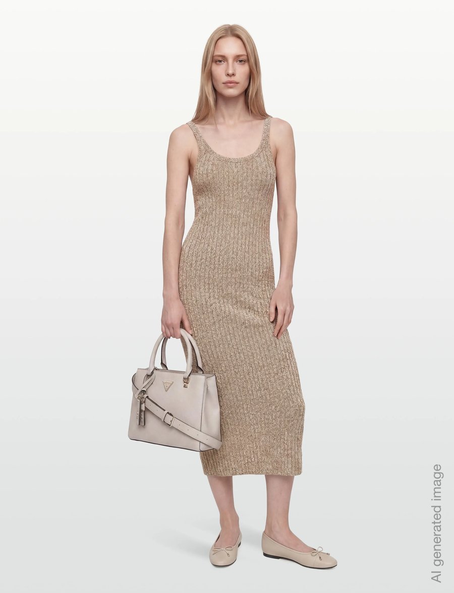 Closed - WOMEN STRAP DRESS DRESSES NUTMEG - neulemekot - nutmeg - 0