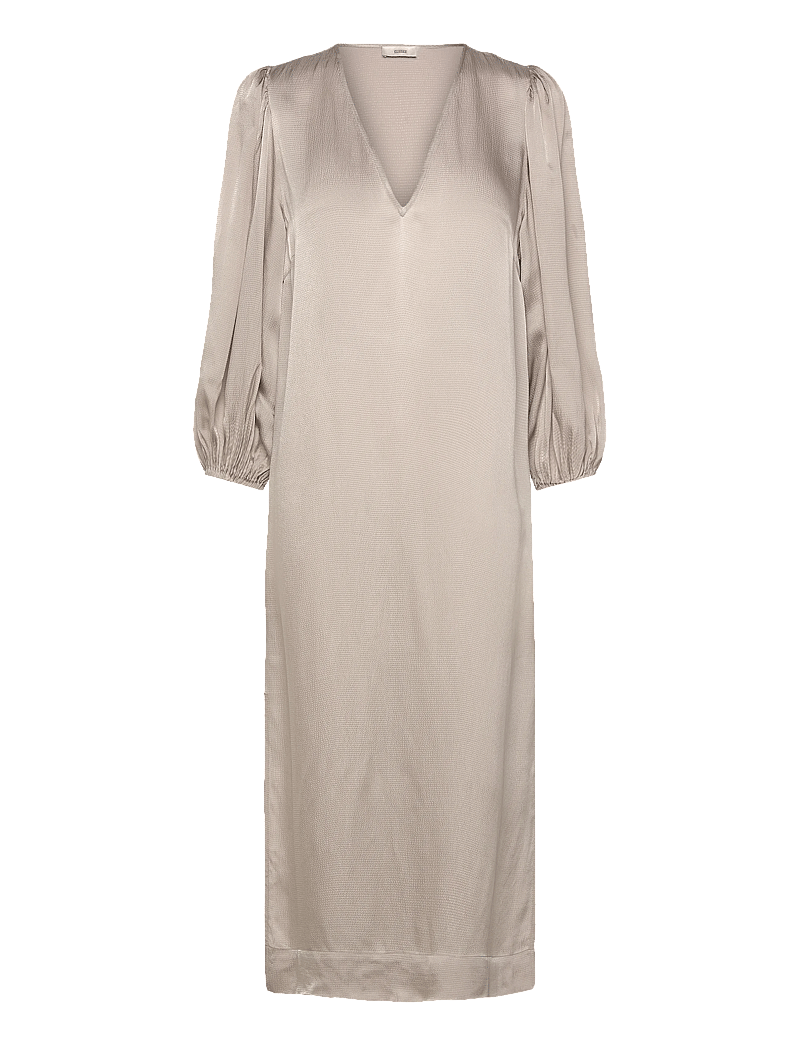 Closed - PUFF SLEEVE DRESSES GREY ALABASTER - maxi sukienki - grey alabaster - 1