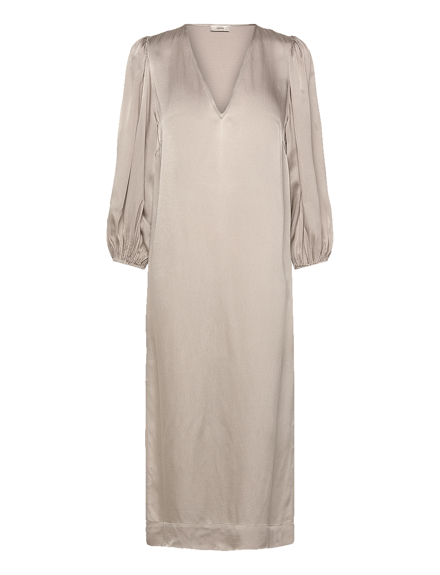 Closed - PUFF SLEEVE DRESSES GREY ALABASTER - maxi sukienki - grey alabaster - 1