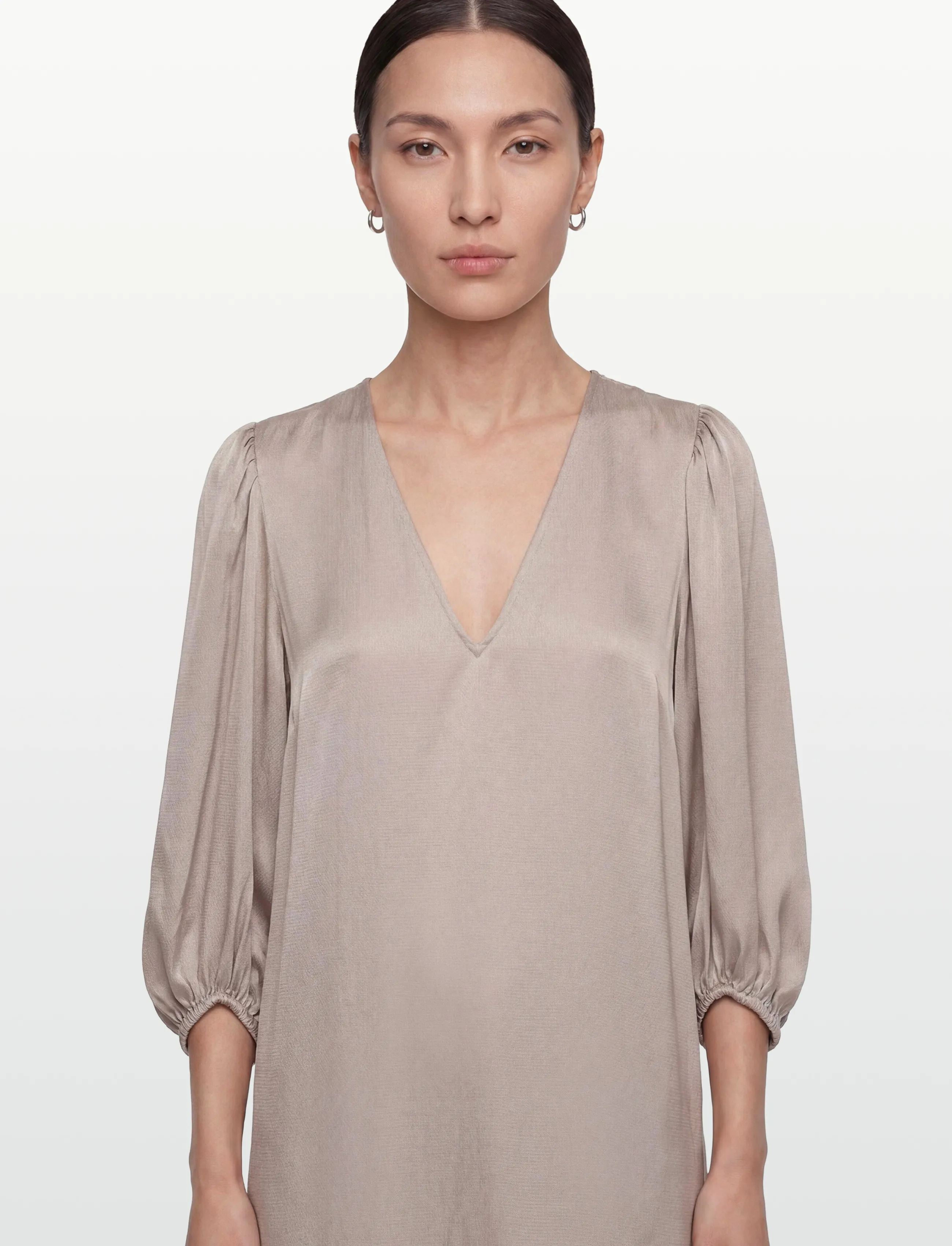 Closed Puff Sleeve Dresses Grey Alabaster klänningar dam – bild 2