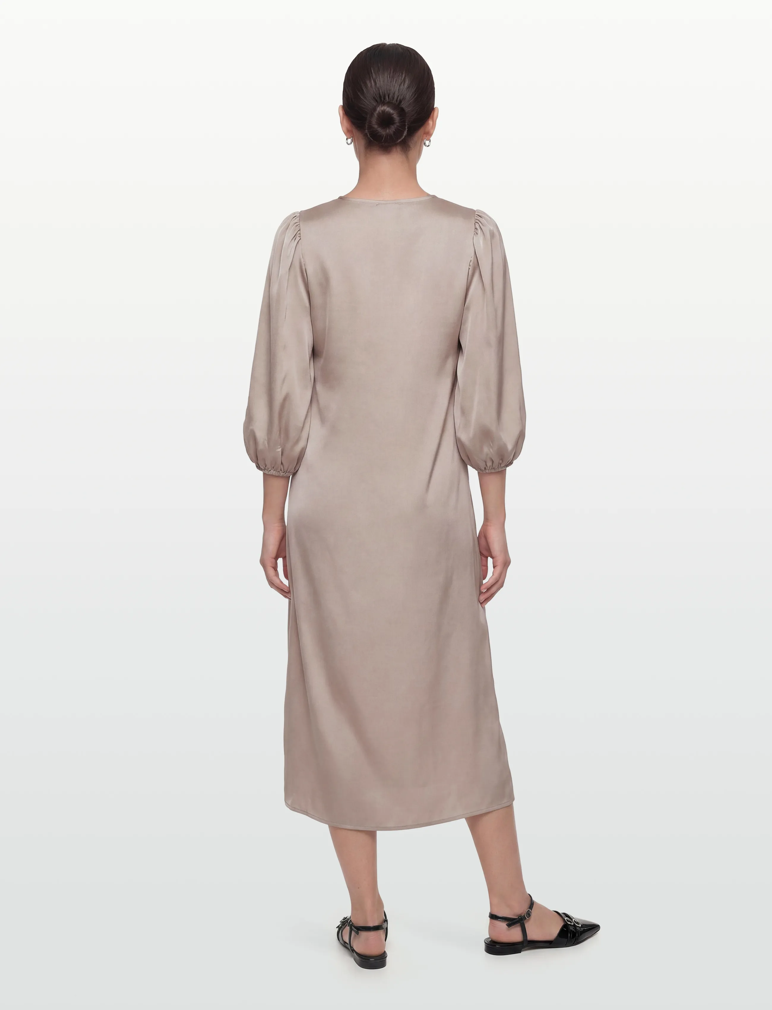 Closed Puff Sleeve Dresses Grey Alabaster klänningar dam – bild 3