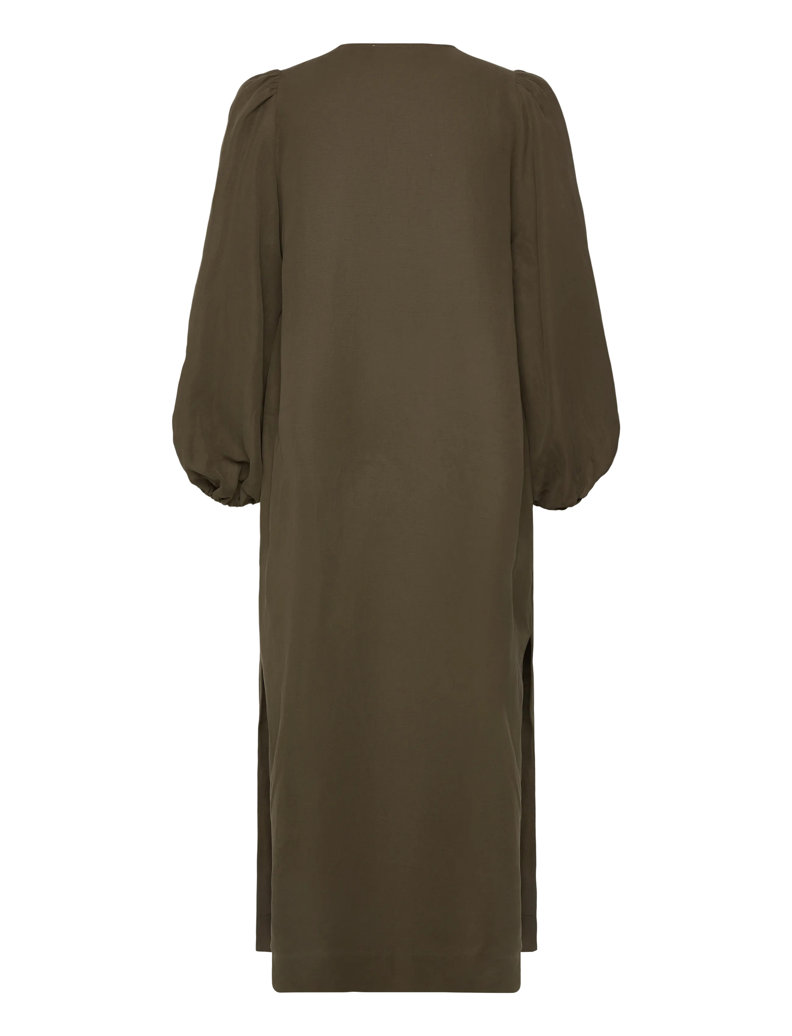 Closed - PUFF SLEEVE DRESS ARMY GREEN - maxikjoler - army green - 2