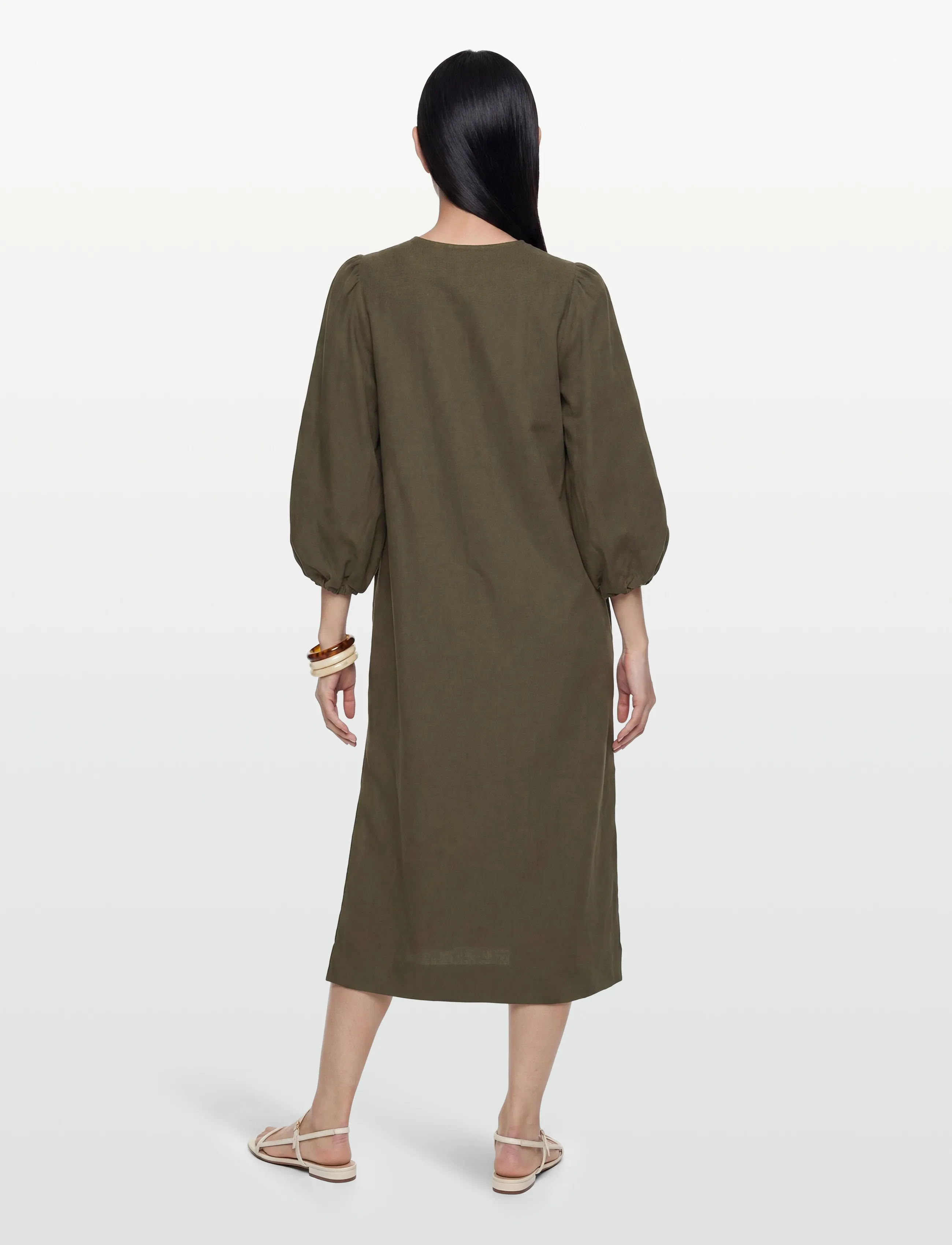 Closed Puff Sleeve Dress Army maxiklänningar dam – bild 3