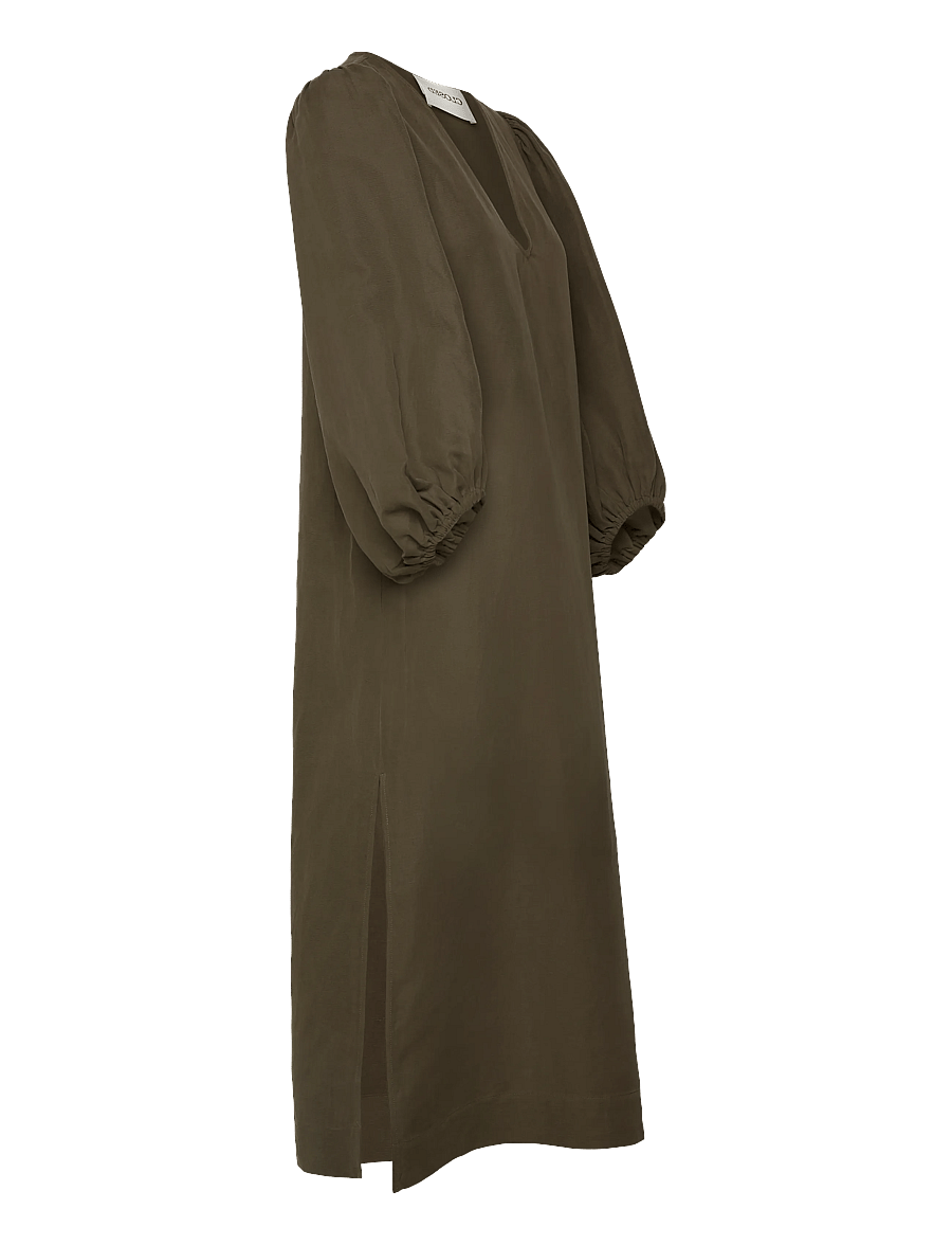 Closed - PUFF SLEEVE DRESS ARMY GREEN - maxikjoler - army green - 3