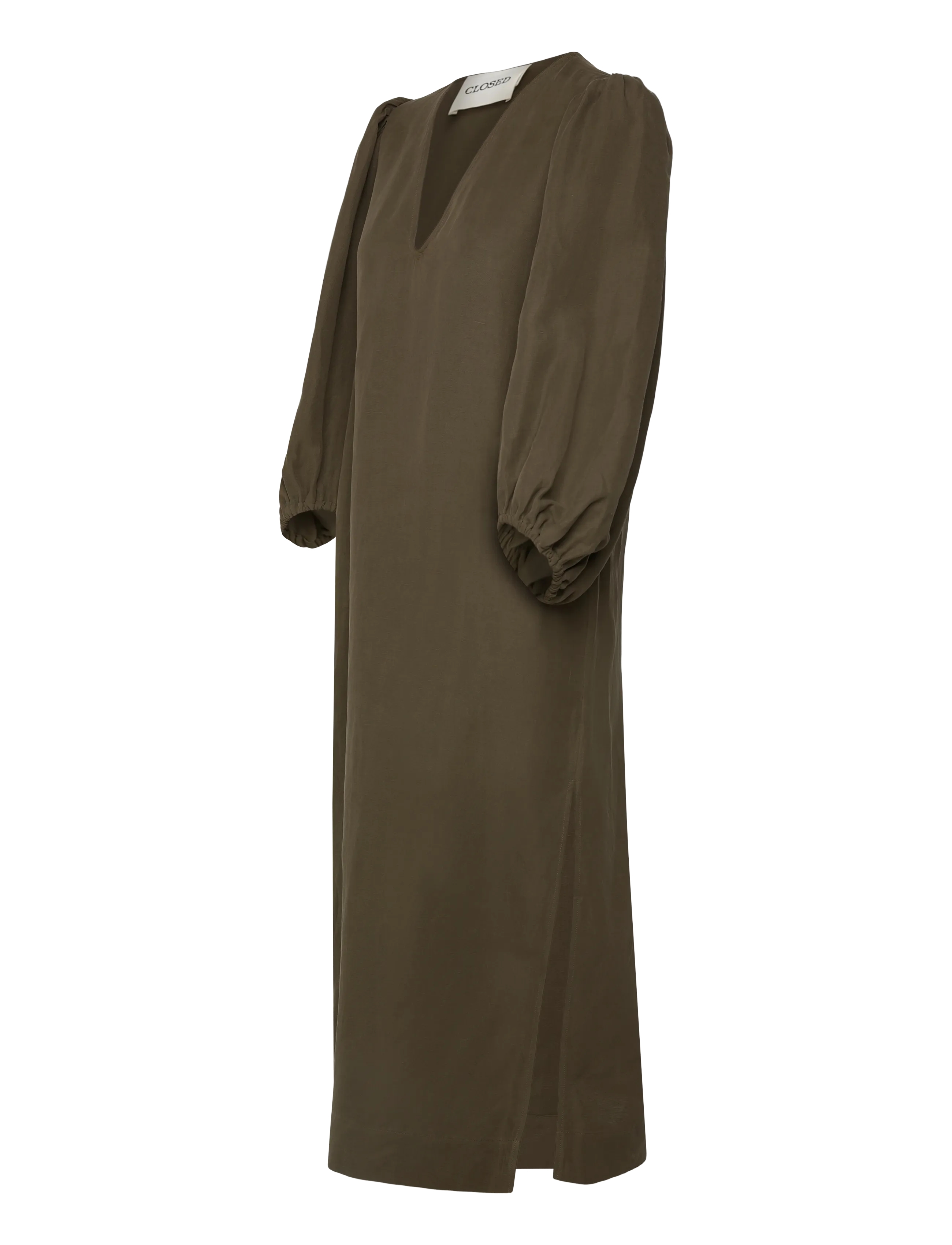 Closed - PUFF SLEEVE DRESS ARMY GREEN - maxikjoler - army green - 4