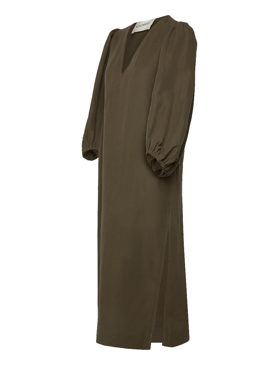 Closed - PUFF SLEEVE DRESS ARMY GREEN - maxikjoler - army green - 4