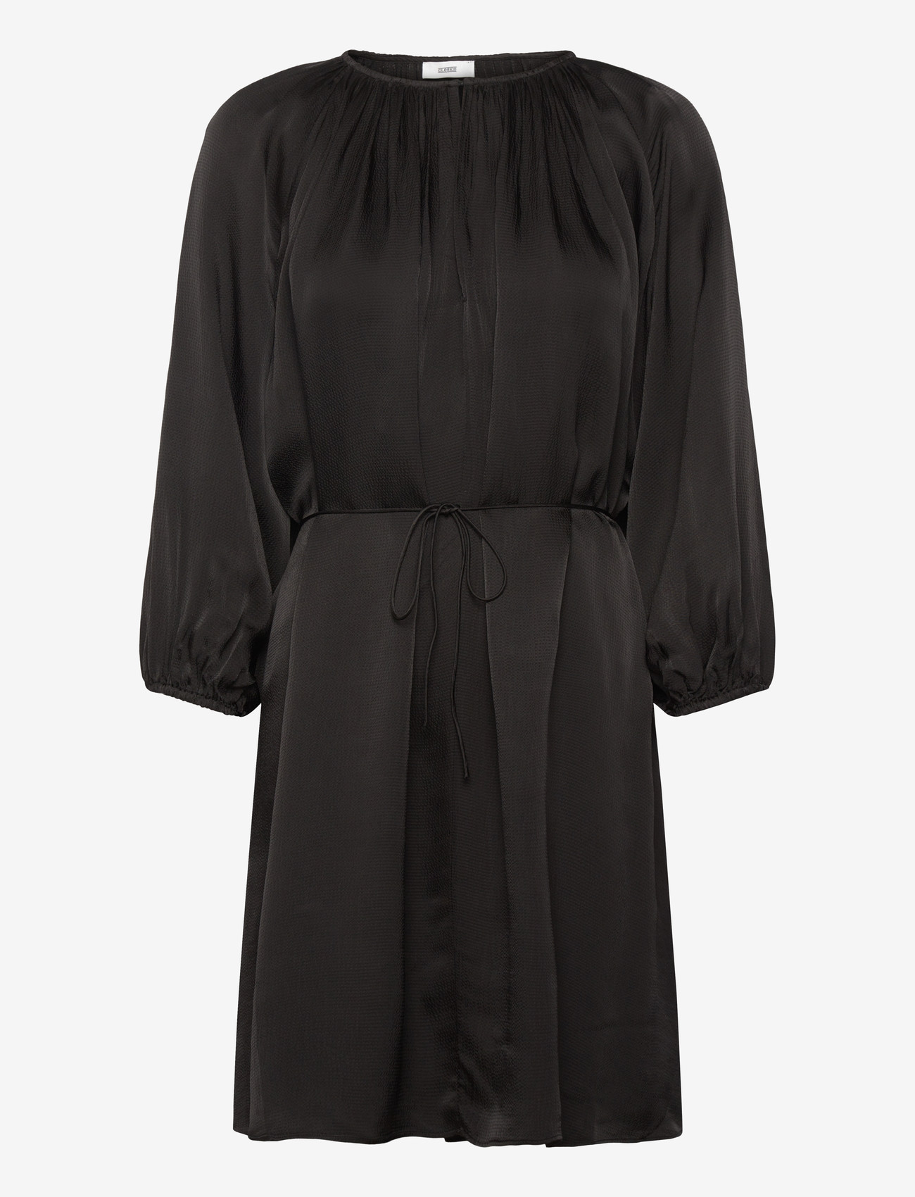 Closed - SHORT BELTED DRESS BLACK - minikleidid - black - 1