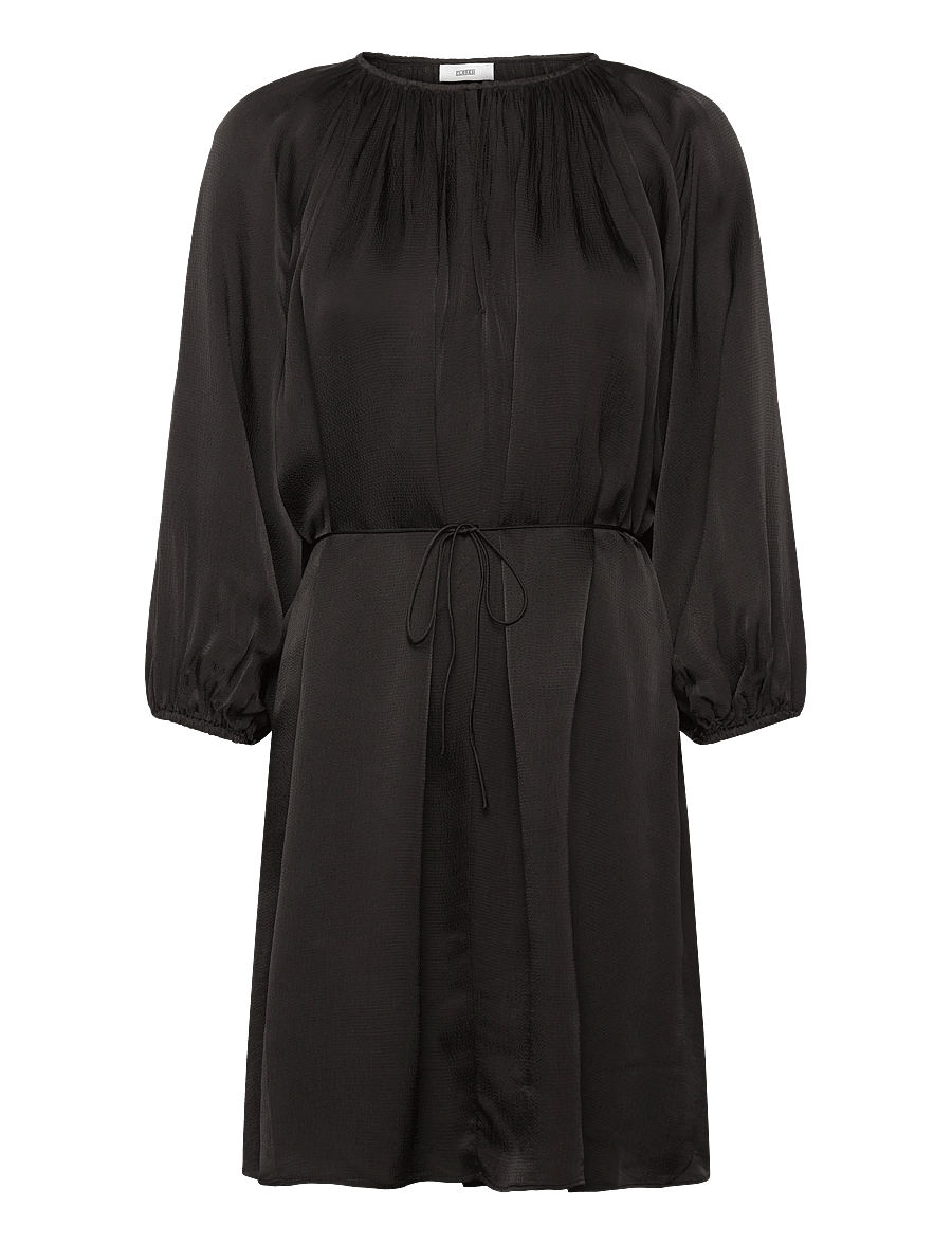 Closed - SHORT BELTED DRESS BLACK - minikleidid - black - 1