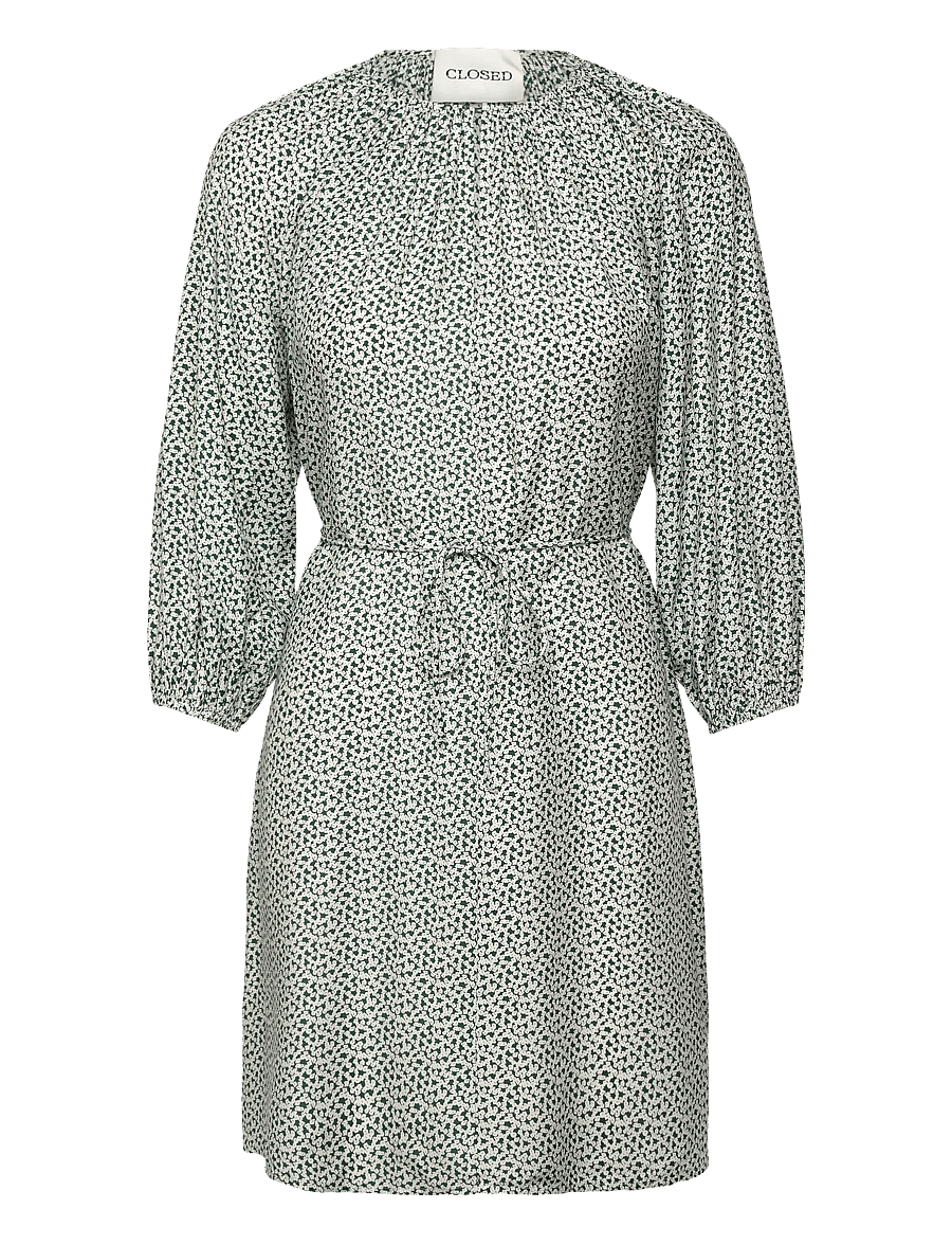 Closed - SHORT BELTED DRESS FERN GREEN - korta klänningar - fern green - 1