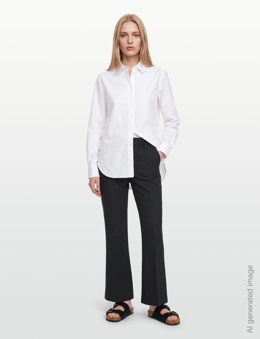 Closed - WHARTON PANTS - alt laiad püksid - black - 0