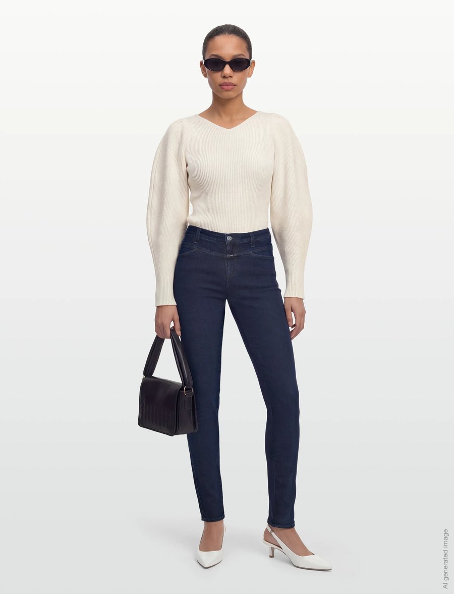 Closed - SKINNY PUSHER LONG JEANS - slim jeans - dark blue - 0
