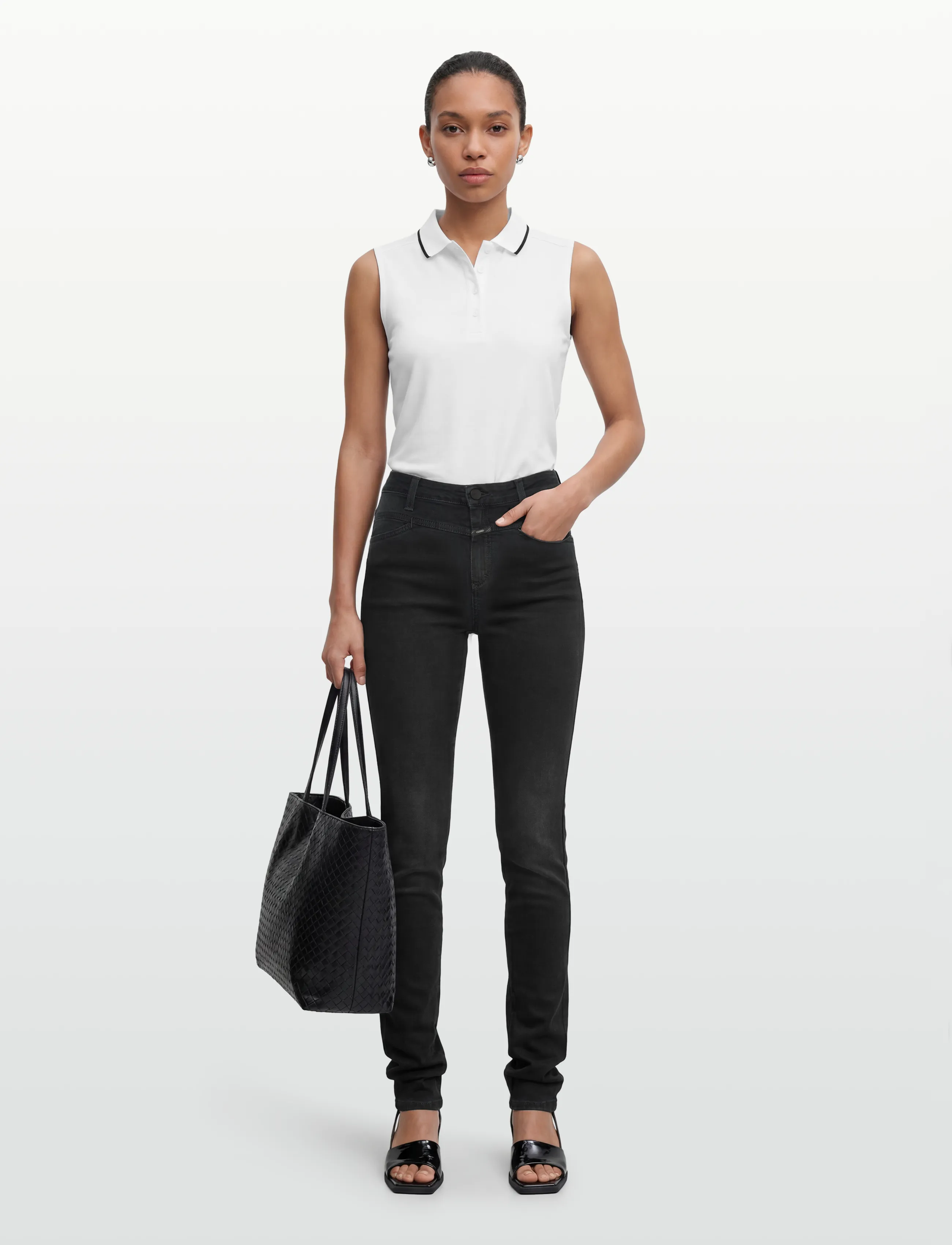 Closed Skinny Pusher Long Jeans, 25, Black, Jeans > Skinny, Dame