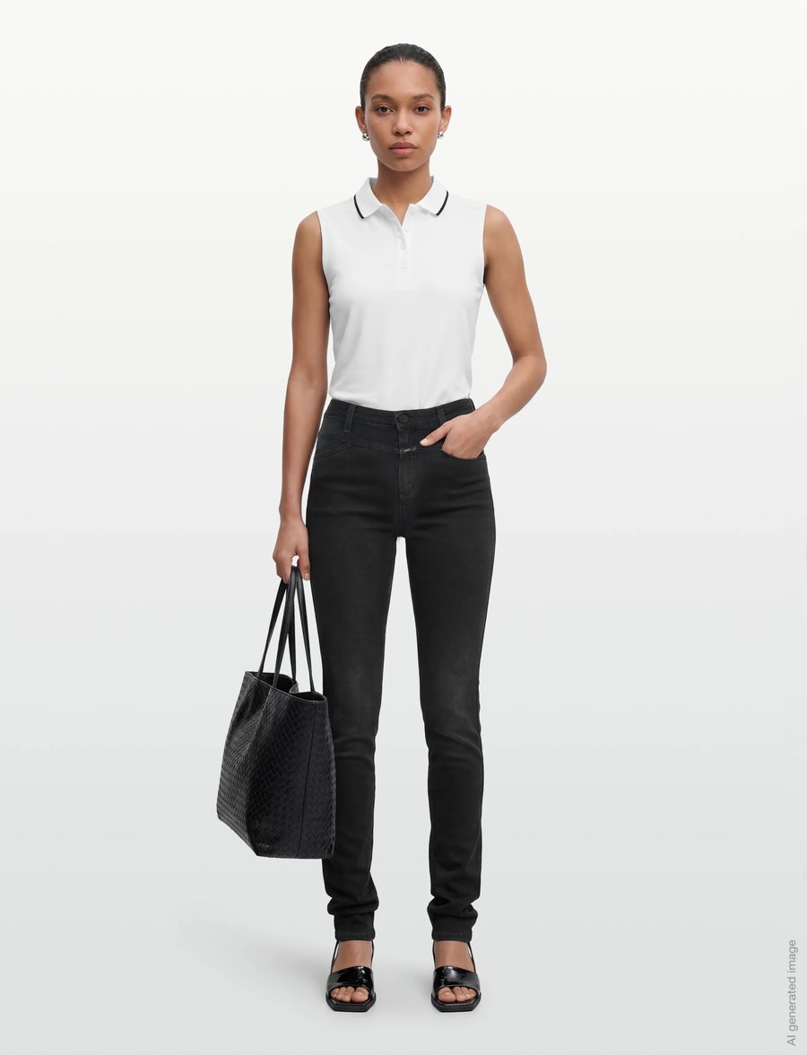 Closed - SKINNY PUSHER LONG JEANS - skinny jeans - dark grey - 0