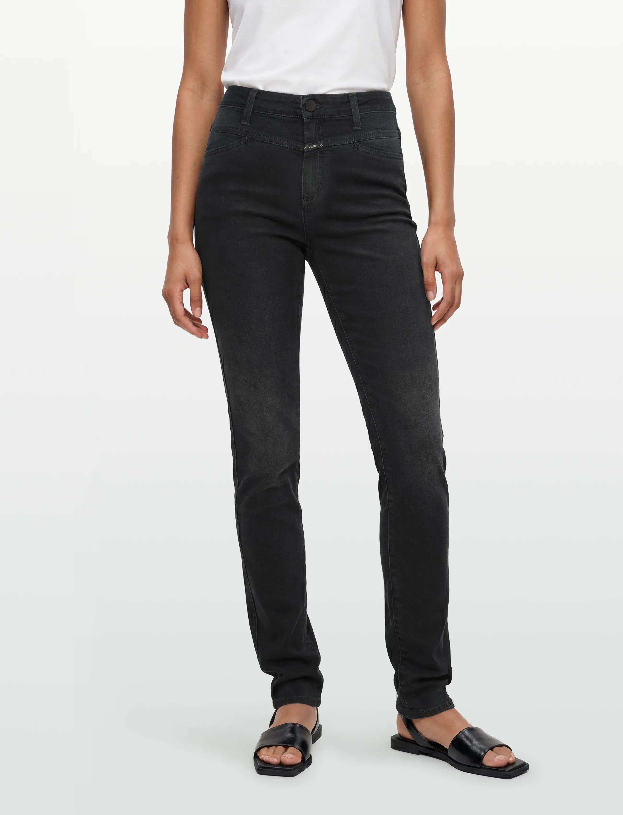 Closed - SKINNY PUSHER LONG JEANS - skinny jeans - dark grey - 3