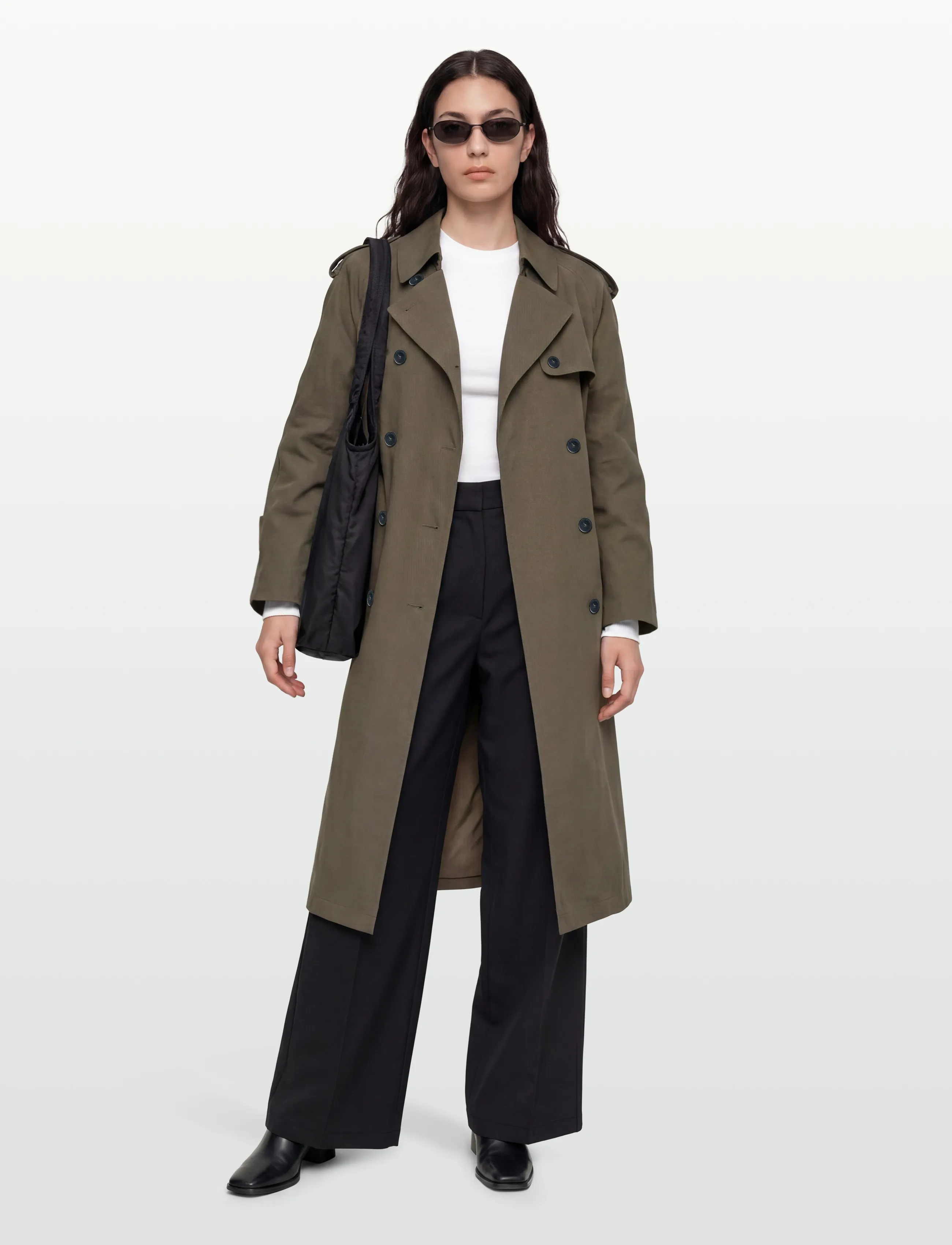Closed Trench Coat Jackets & Coats, XS, Khakigrün - Frauen