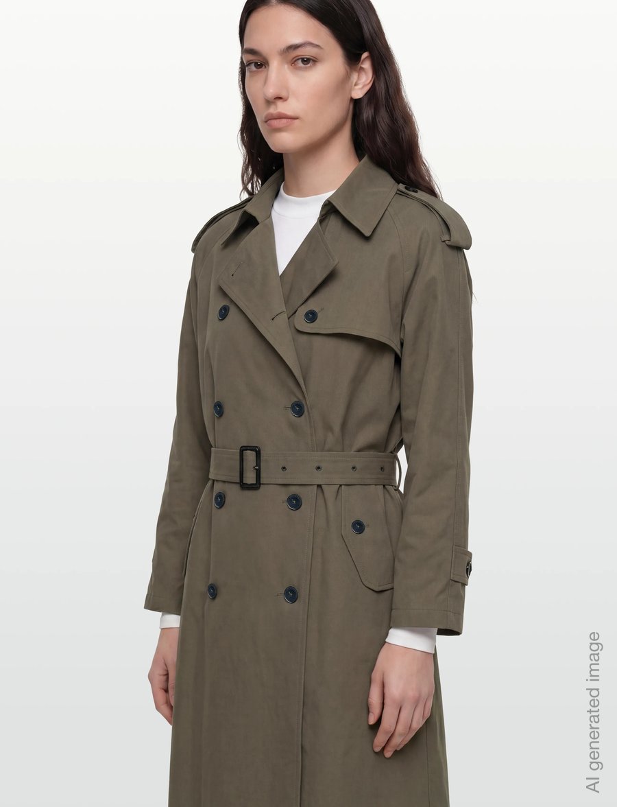 Closed - TRENCH COAT JACKETS & COATS - trench coats - army green - 3