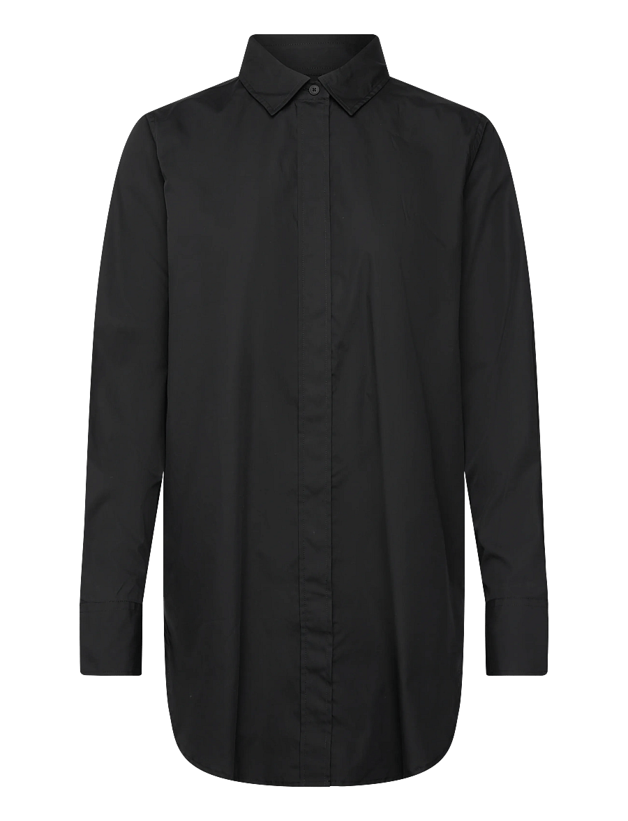 Closed - FITTED LONG BLOUSE SHIRTS & BLOUSES - džinsa krekli - black - 0