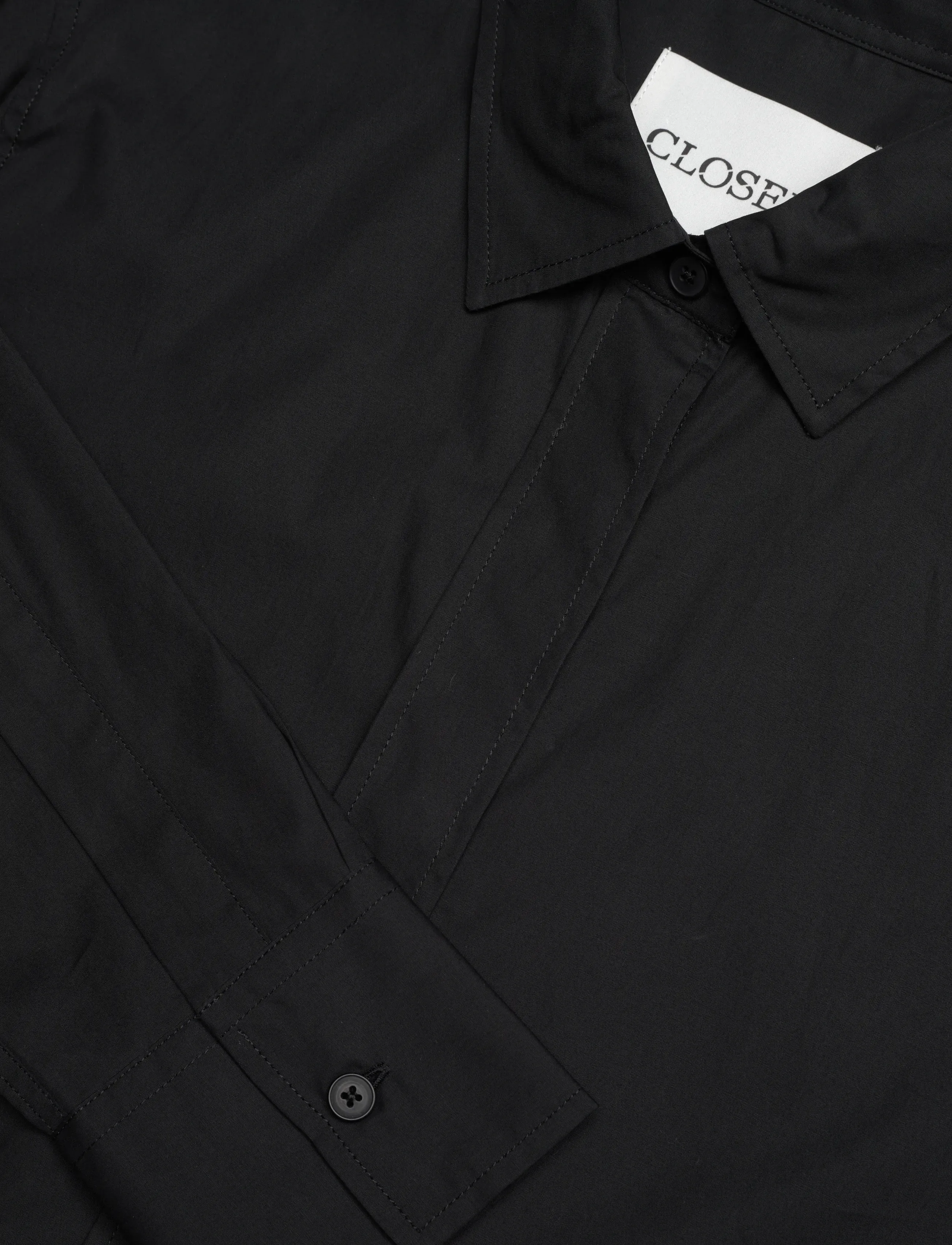 Closed - FITTED LONG BLOUSE SHIRTS & BLOUSES - langærmede skjorter - black - 4