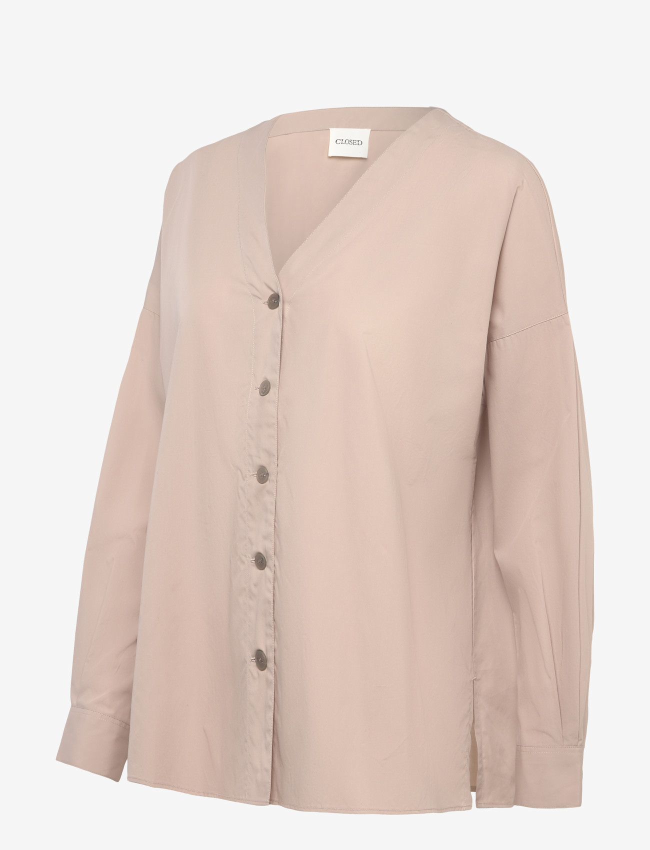 Closed - NO COLLAR BLOUSE SHIRTS & BLOUSES - pitkähihaiset paidat - plaster beige - 2