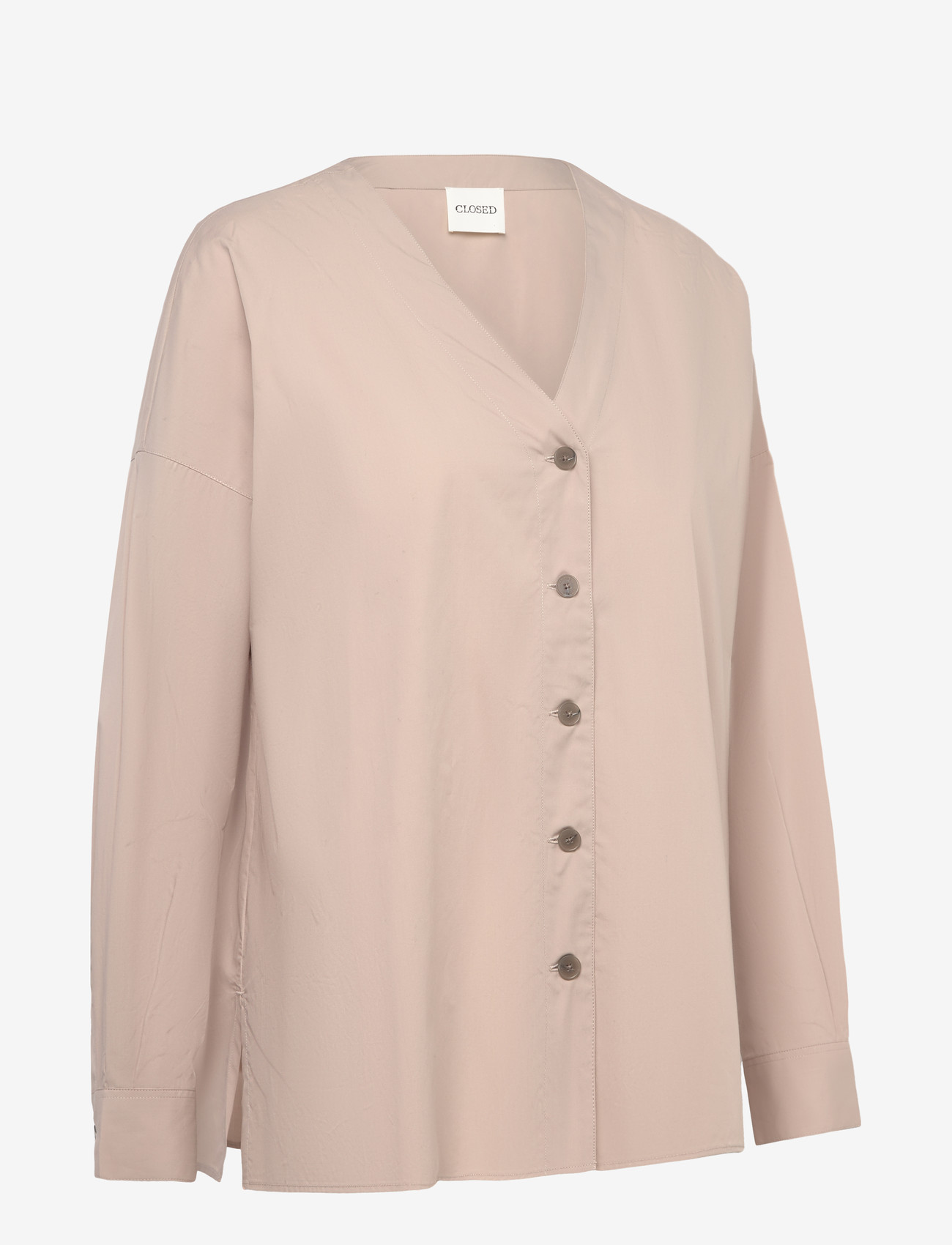 Closed - NO COLLAR BLOUSE SHIRTS & BLOUSES - pitkähihaiset paidat - plaster beige - 3