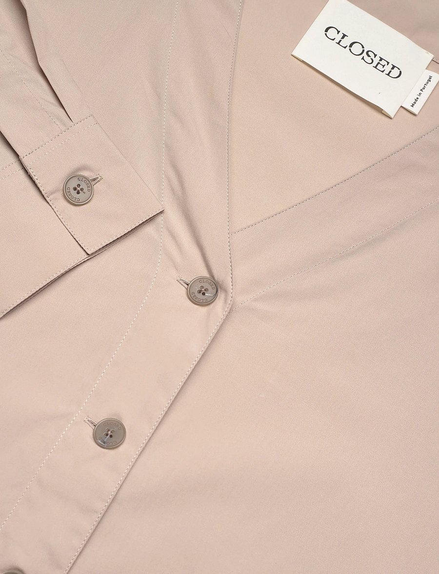 Closed - NO COLLAR BLOUSE SHIRTS & BLOUSES - denimskjorter - plaster beige - 4