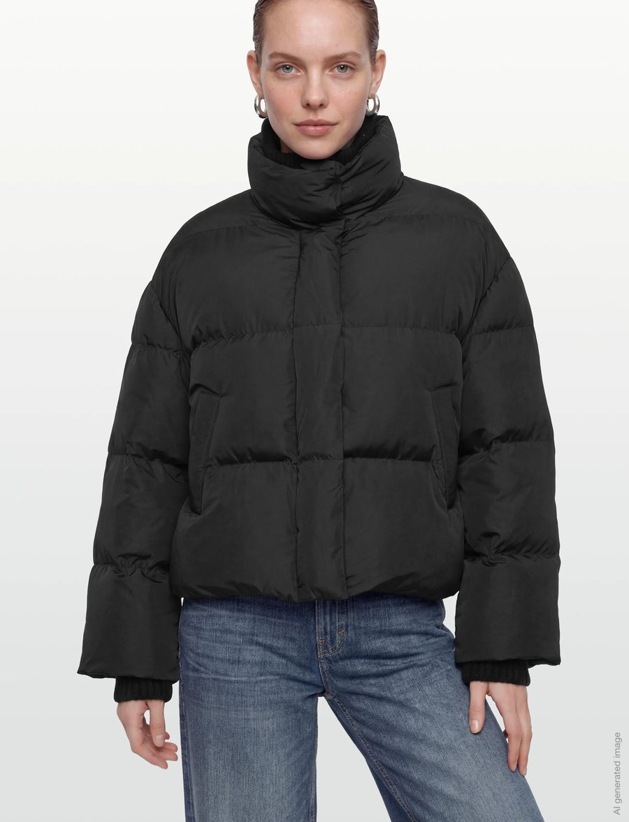 Closed - CROPPED PUFFER JACKET JACKETS & COATS - vestes de printemps - black - 3