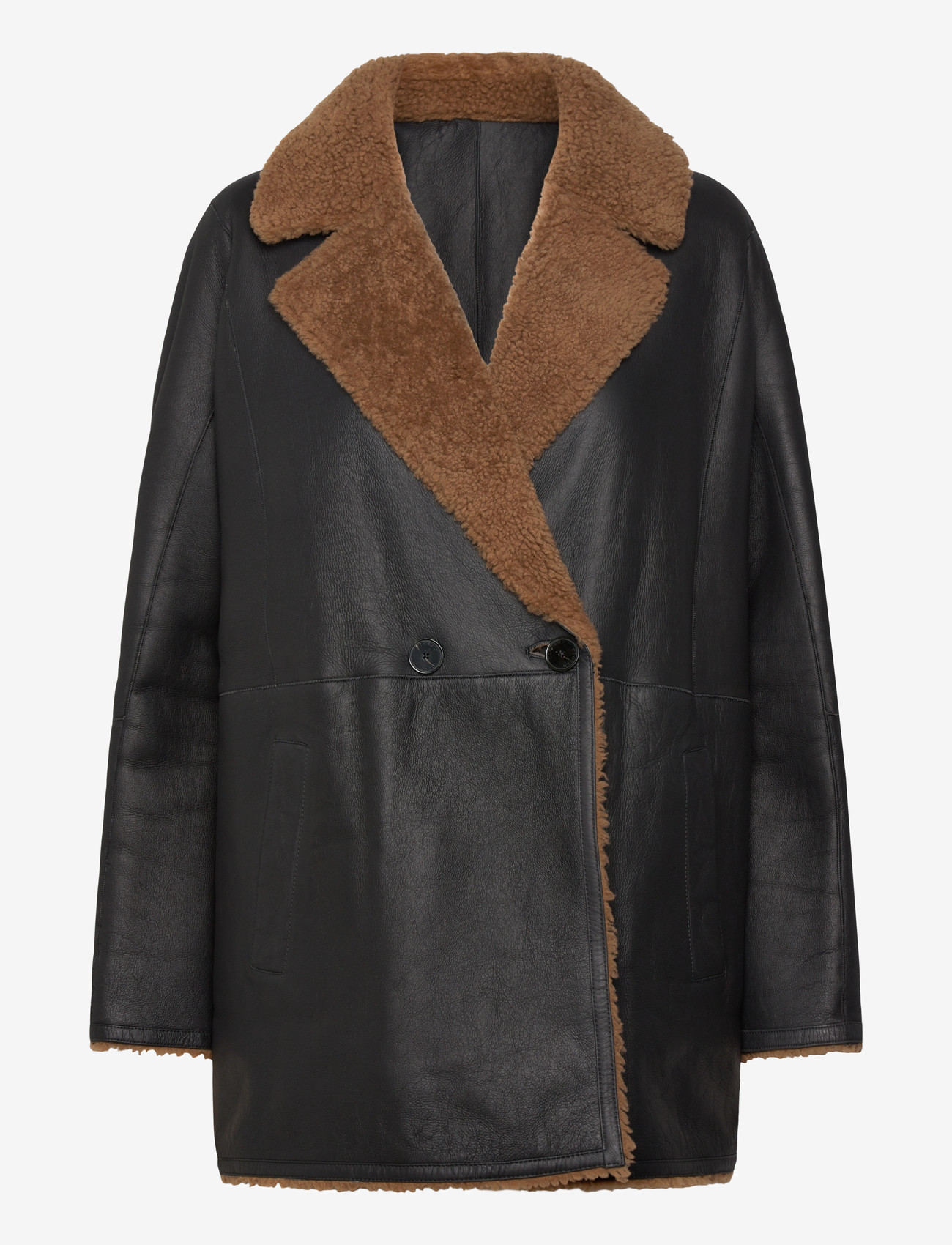 Closed - DOUBLE BREAST COAT JACKETS & COATS - villased mantlid - mocha - 0