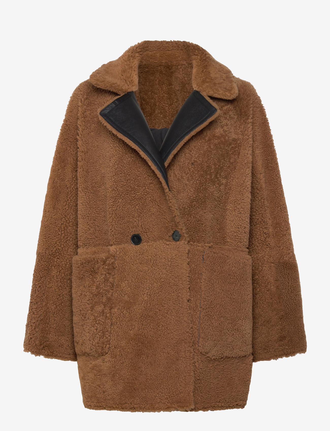 Closed - DOUBLE BREAST COAT JACKETS & COATS - villased mantlid - mocha - 2