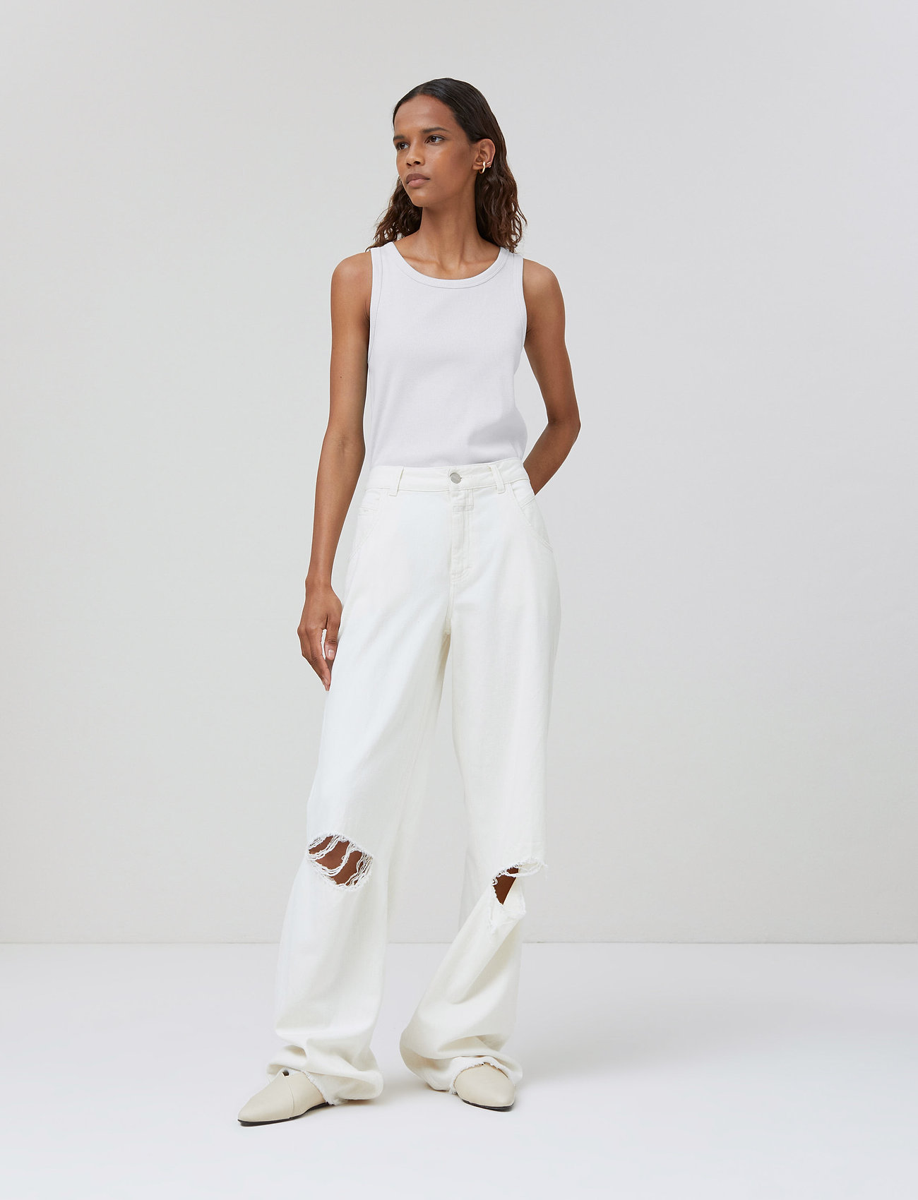 Closed EDISON JEANS CREME - Boyfriend jeans - CREME / cream