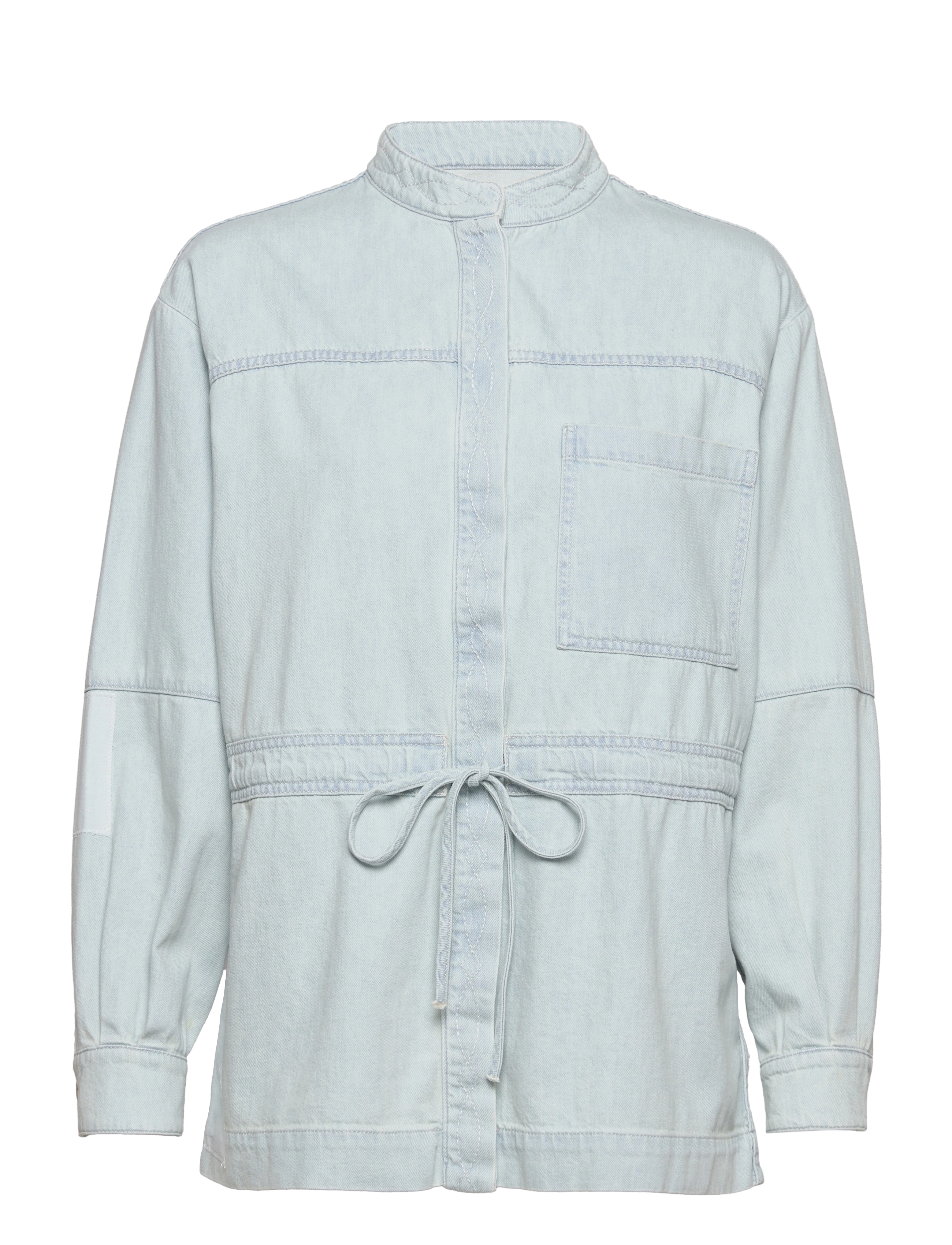 Closed WOMEN DENIM PATCHWORK OVERSHIRT LIGHT BLUE - Overshirts - LIGHT BLUE / blue