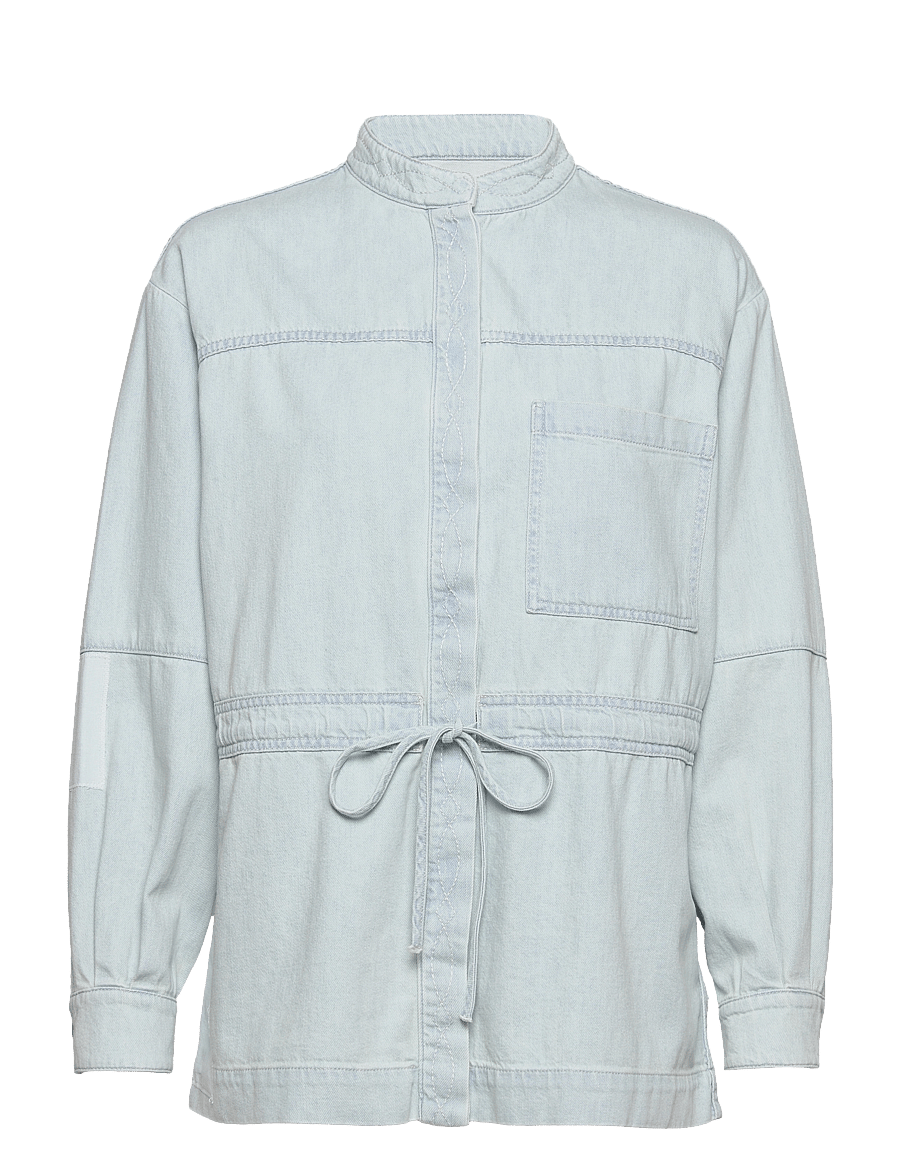 Closed - WOMEN DENIM PATCHWORK OVERSHIRT LIGHT BLUE - pealissärgid - light blue - 0