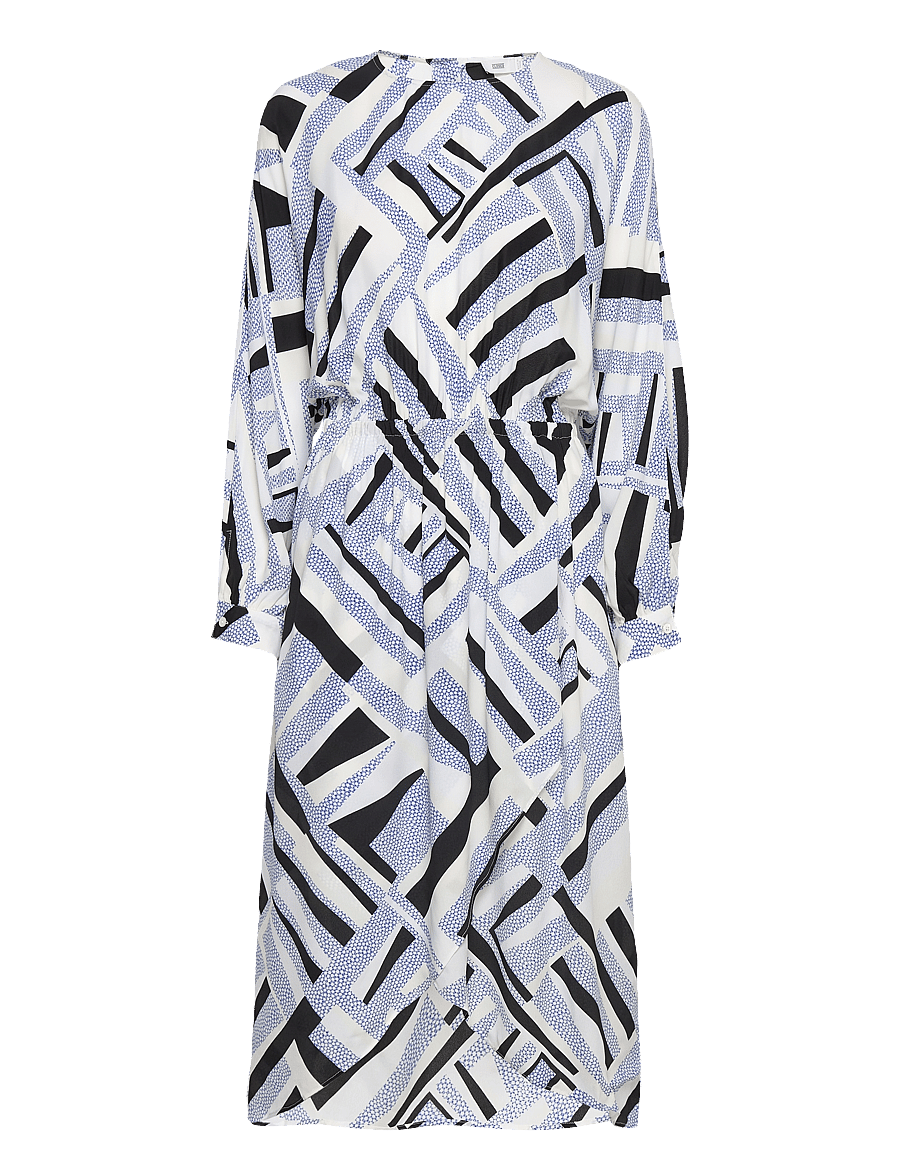 Closed - GATHERED DRESS GALAXY BLUE - midiklänningar - galaxy blue - 0